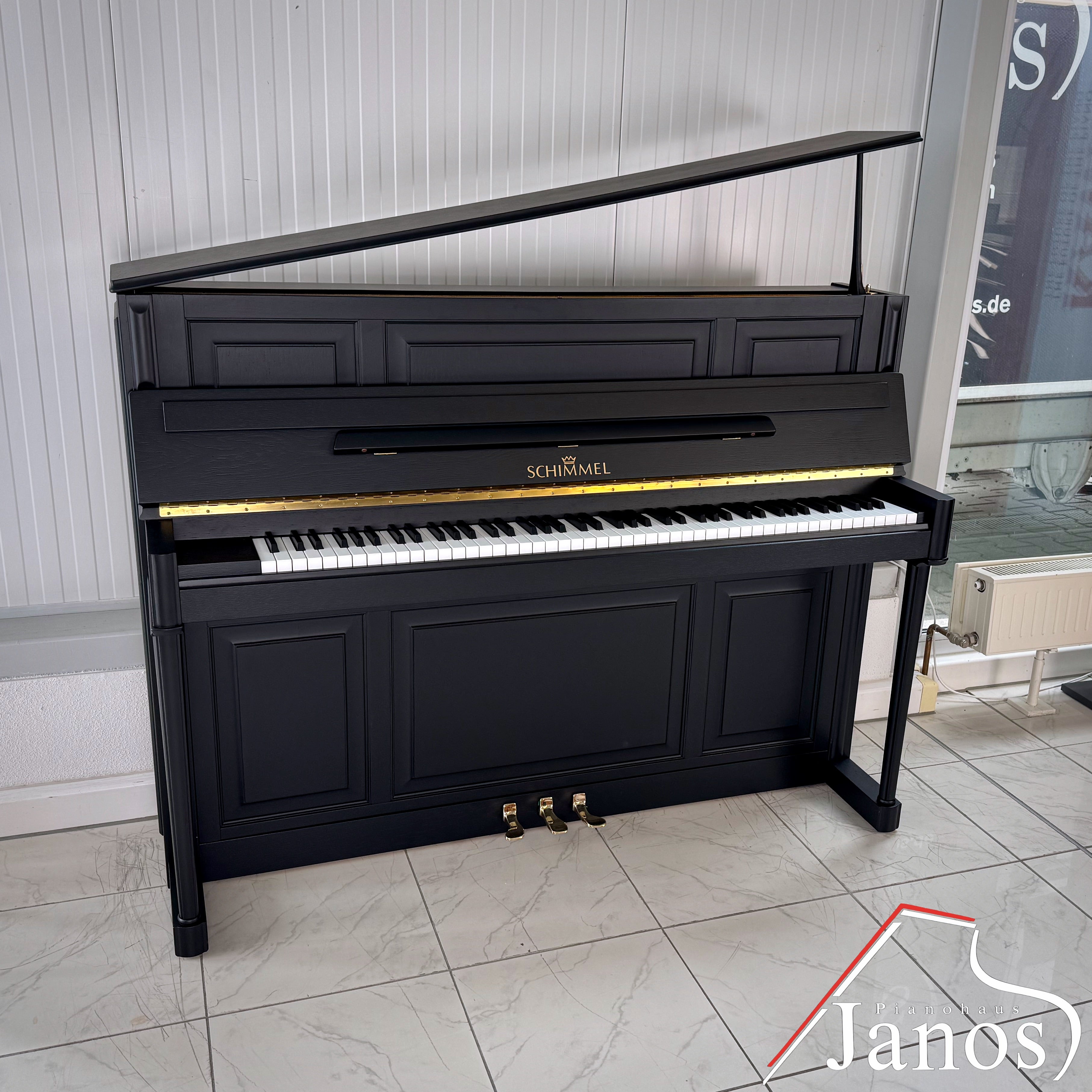 Klavier Schimmel 114 Kassette - Schwarz Matt