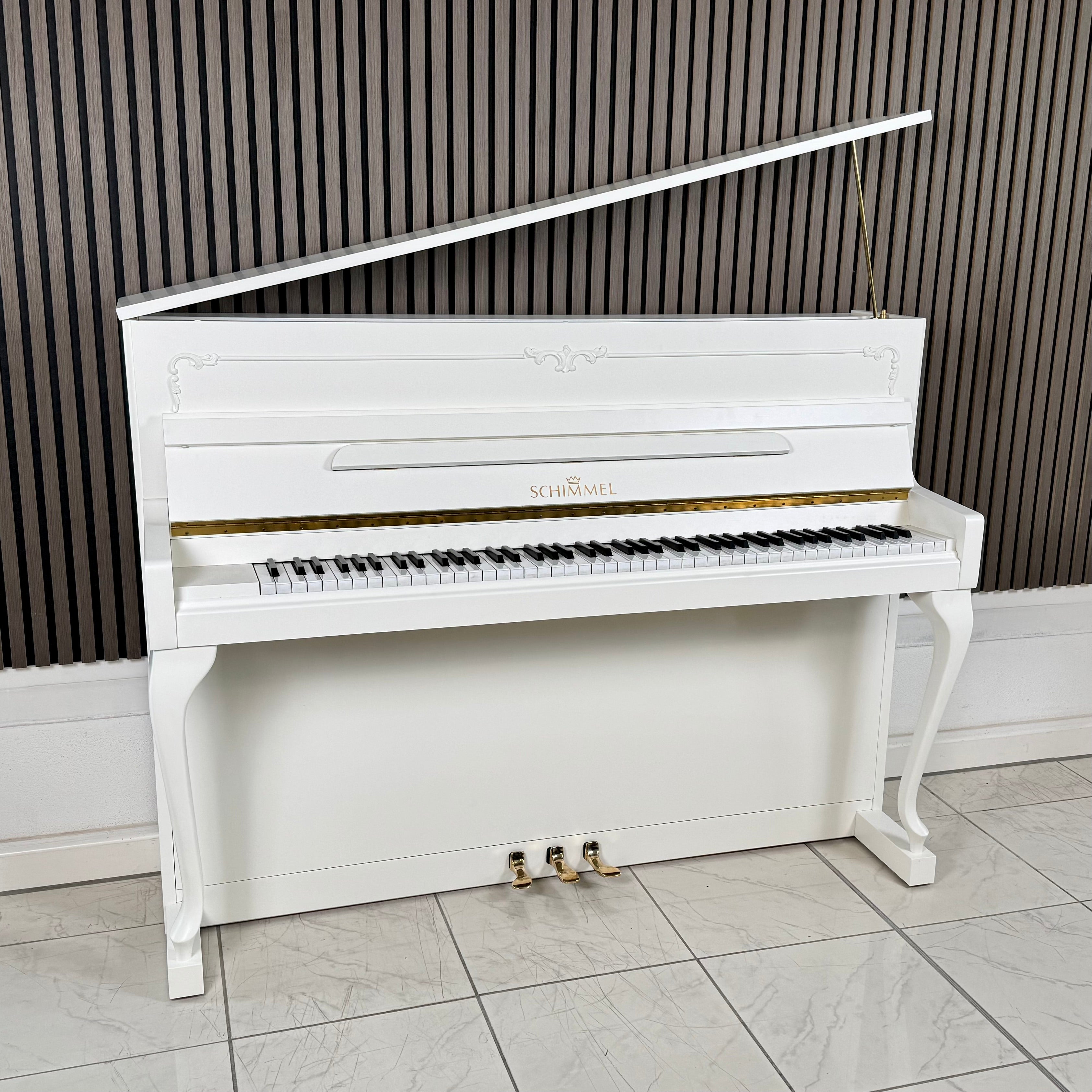 Klavier Schimmel 112 Chippendale - Weiß Matt