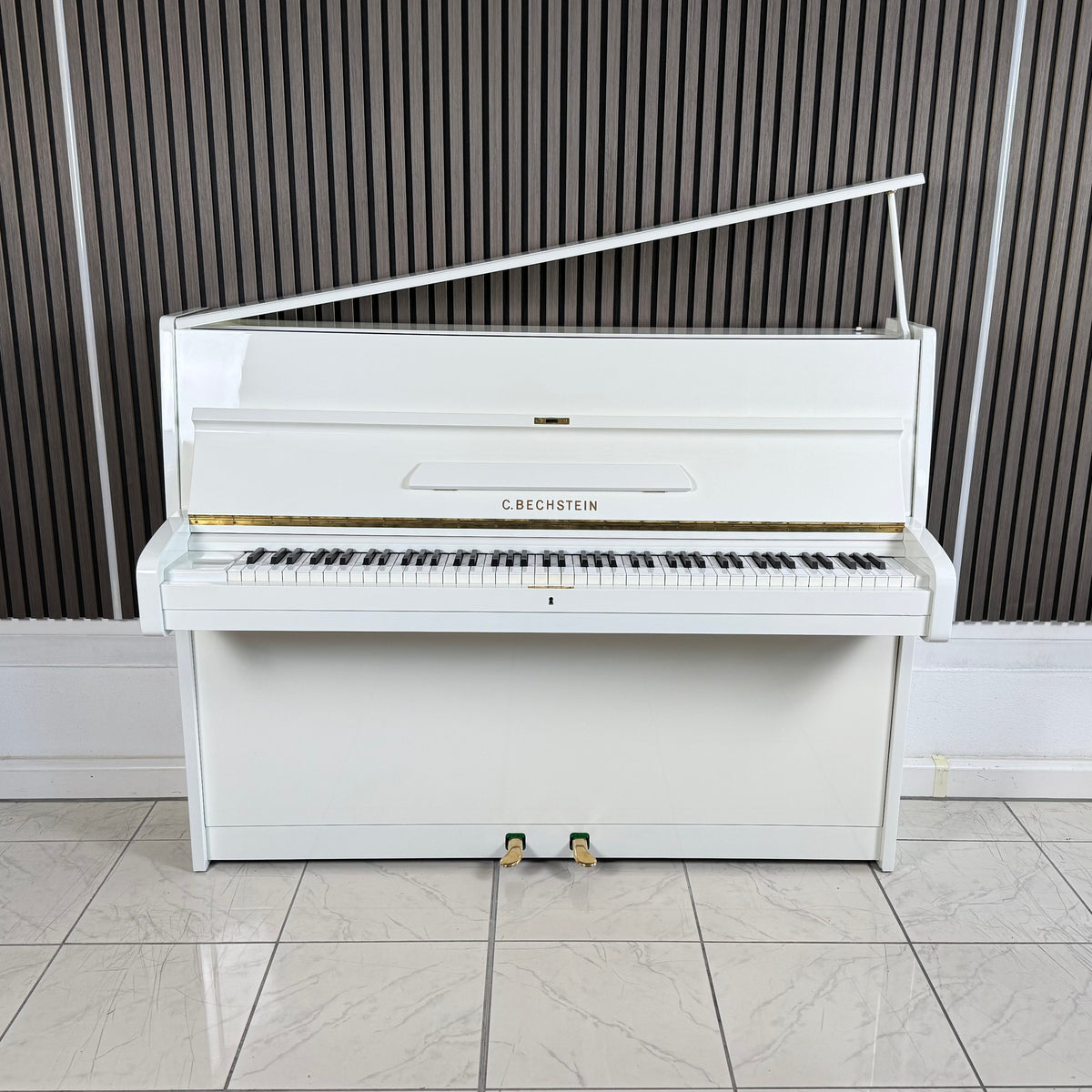 Klavier C. Bechstein 12 N - Weiß Hochglanz