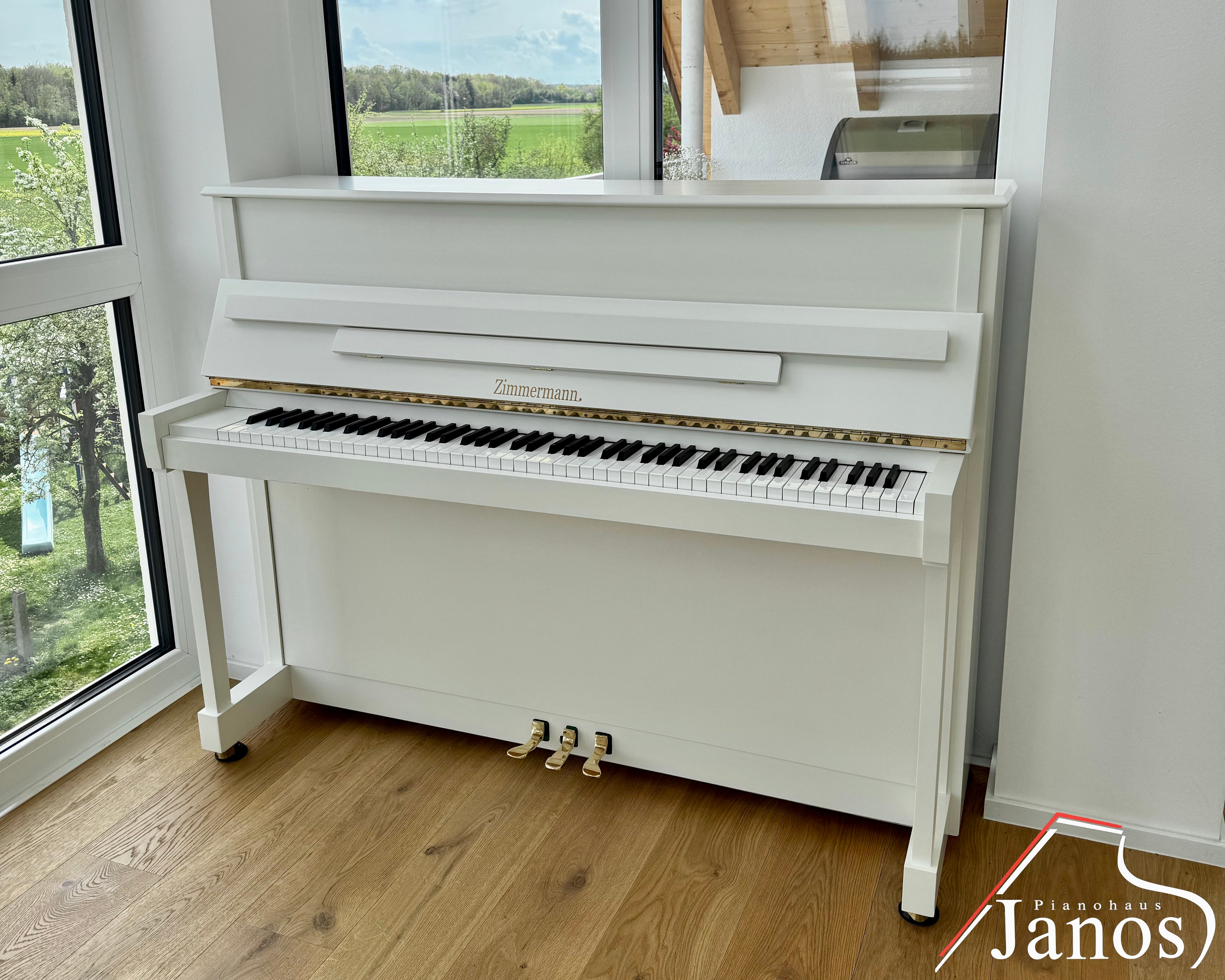 Klavier Zimmermann 118 Konsole - Weiß Matt