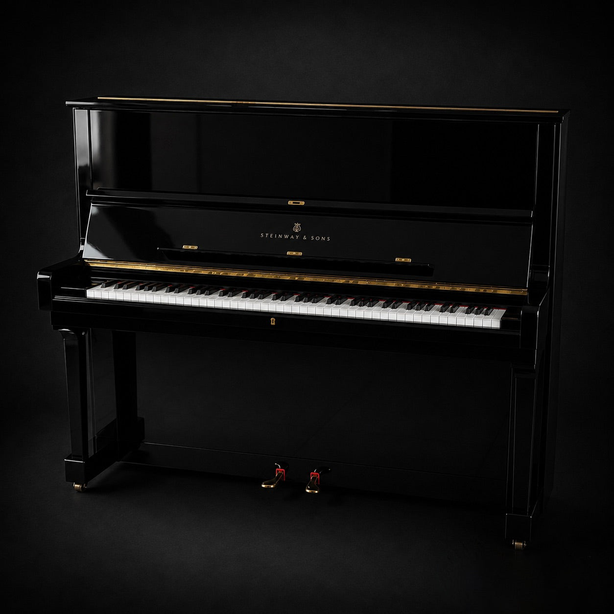 Klavier Steinway & Sons K-132 - Schwarz Hochglanz