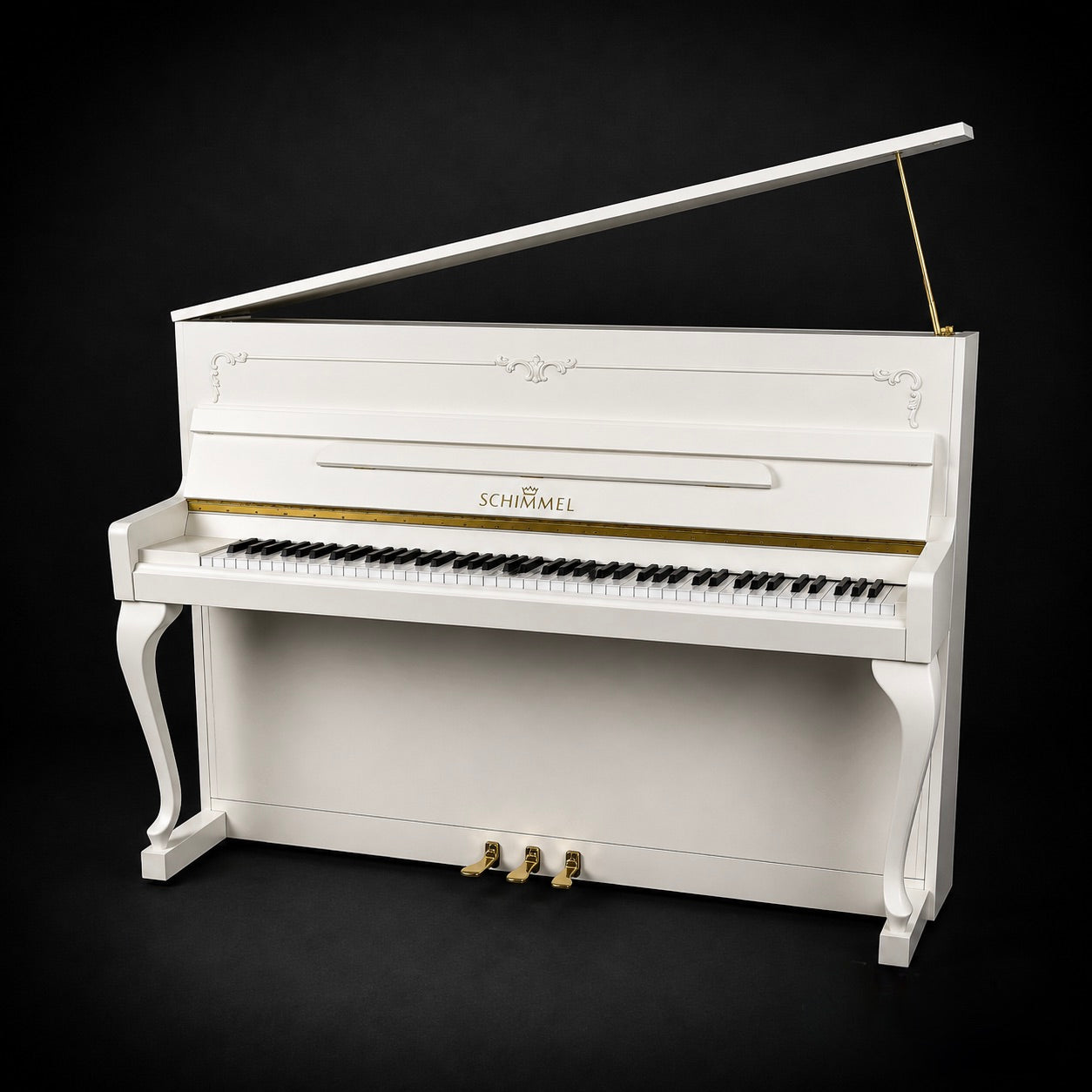 Klavier Schimmel 112 Chippendale - Weiß Matt