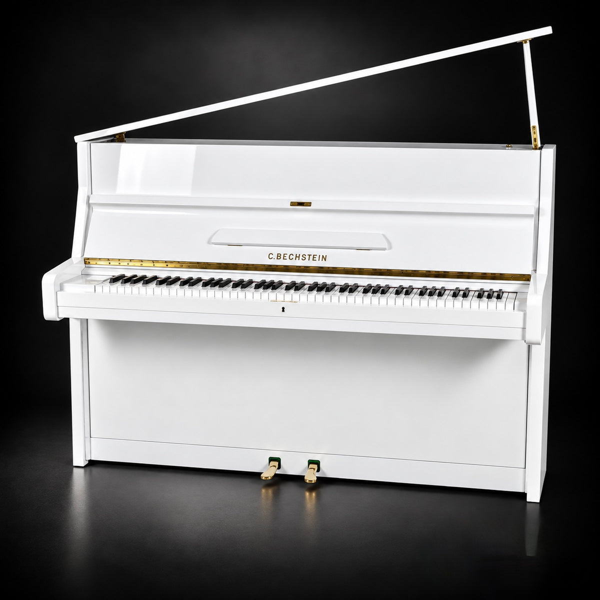 Klavier C. Bechstein 12 N - Weiß Hochglanz