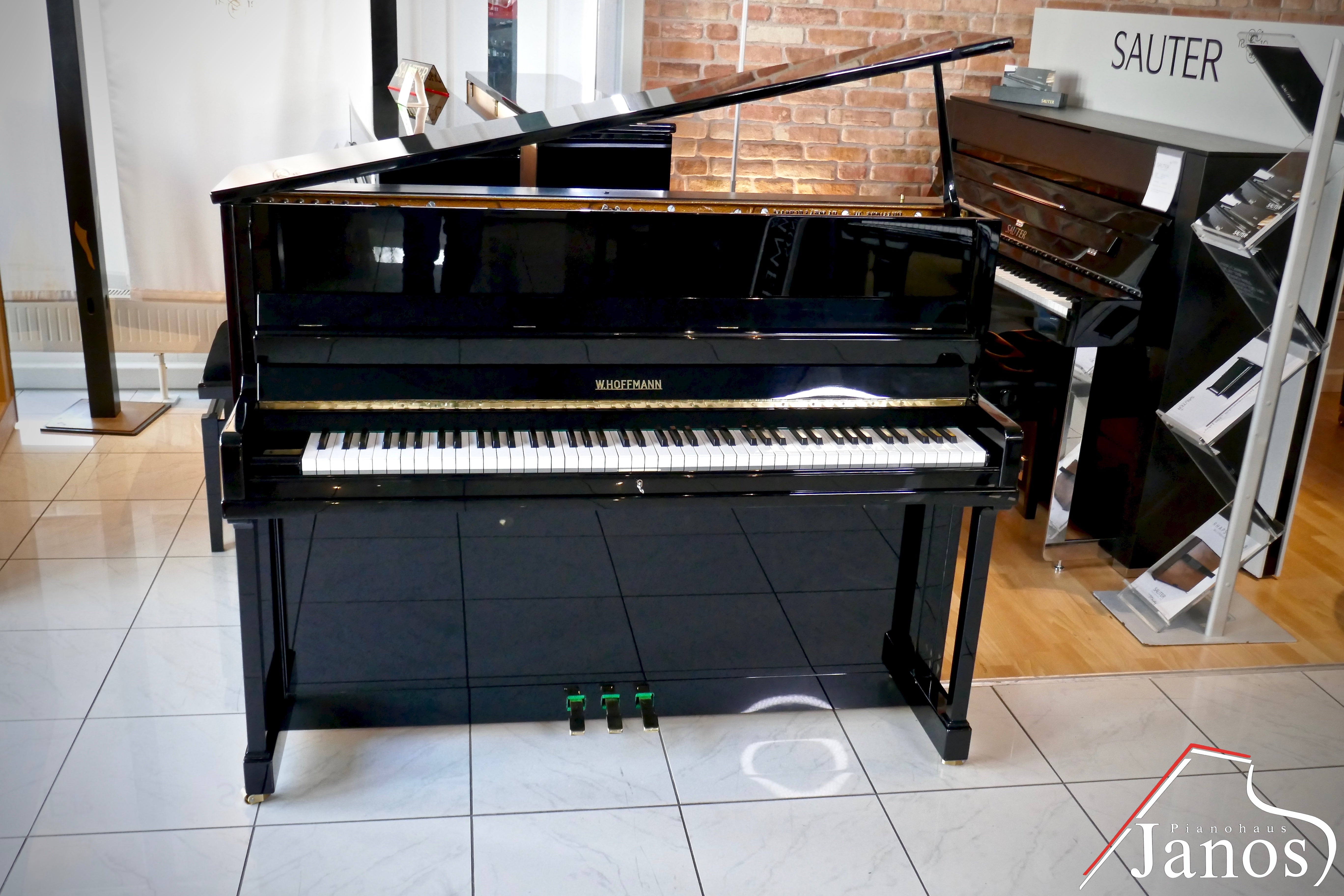 Klavier W. Hoffmann 115 Konsole - Schwarz Hochglanz