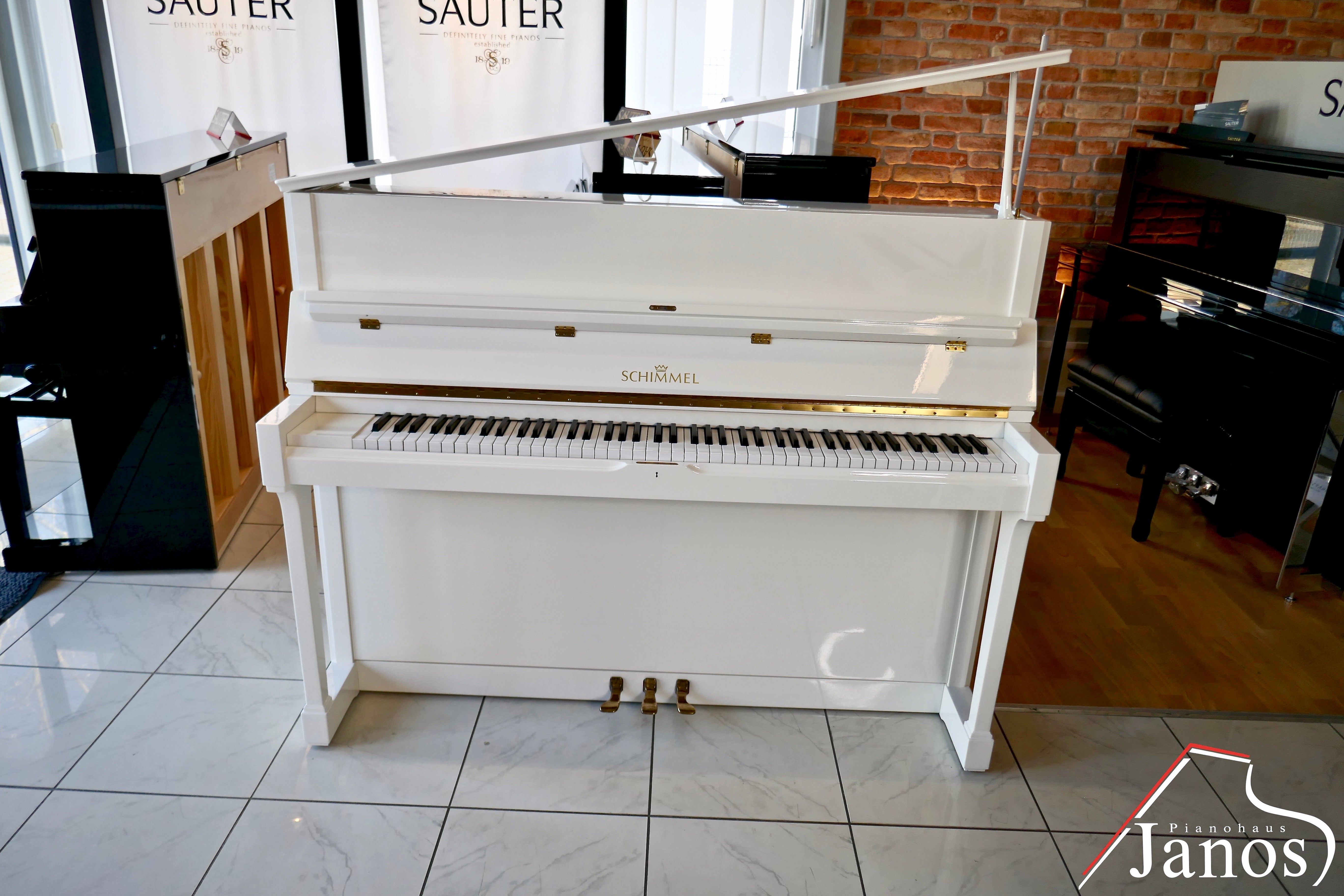Klavier Schimmel 118 T - Weiß Hochglanz