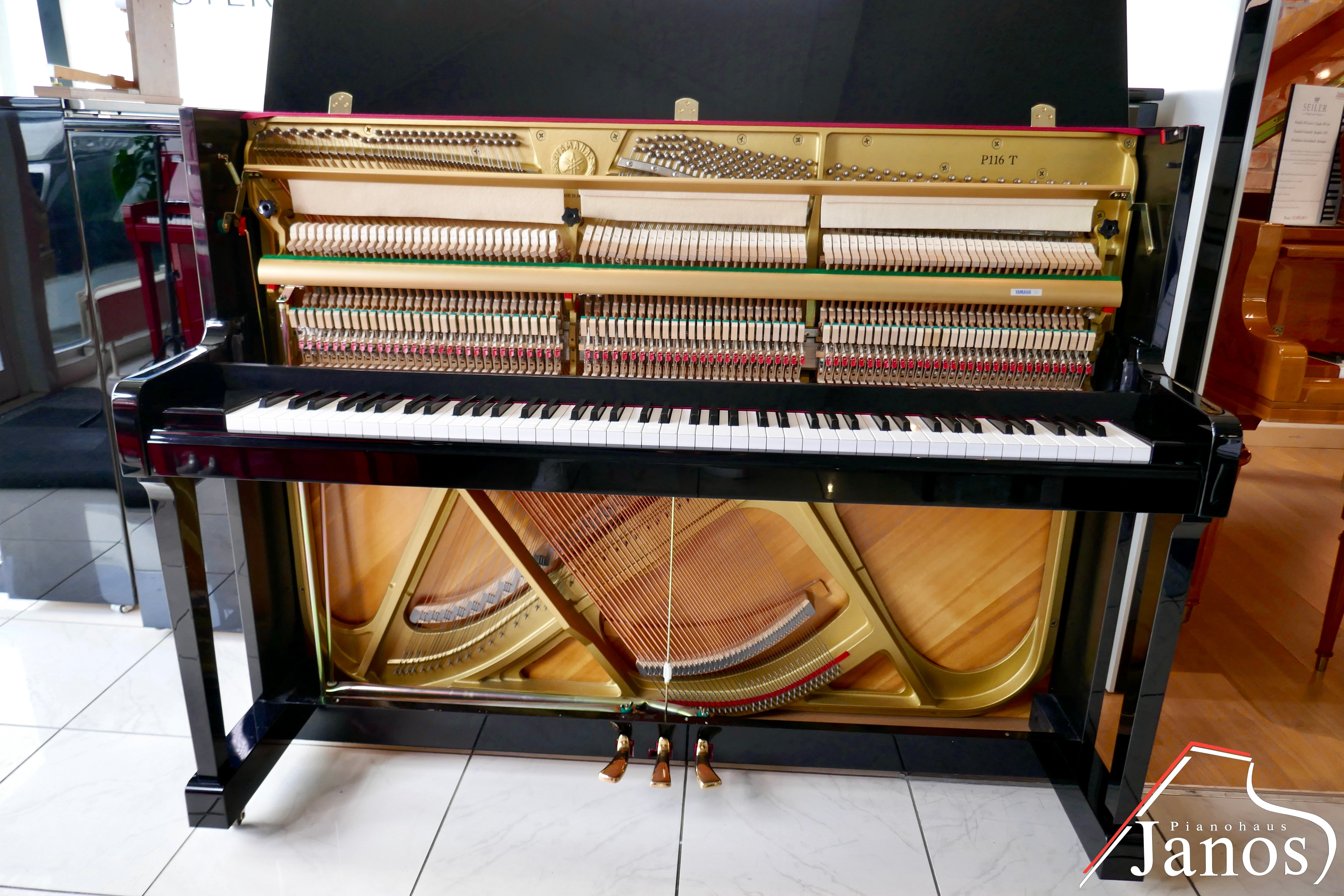 Klavier Yamaha P116 Konsole - Schwarz Hochglanz