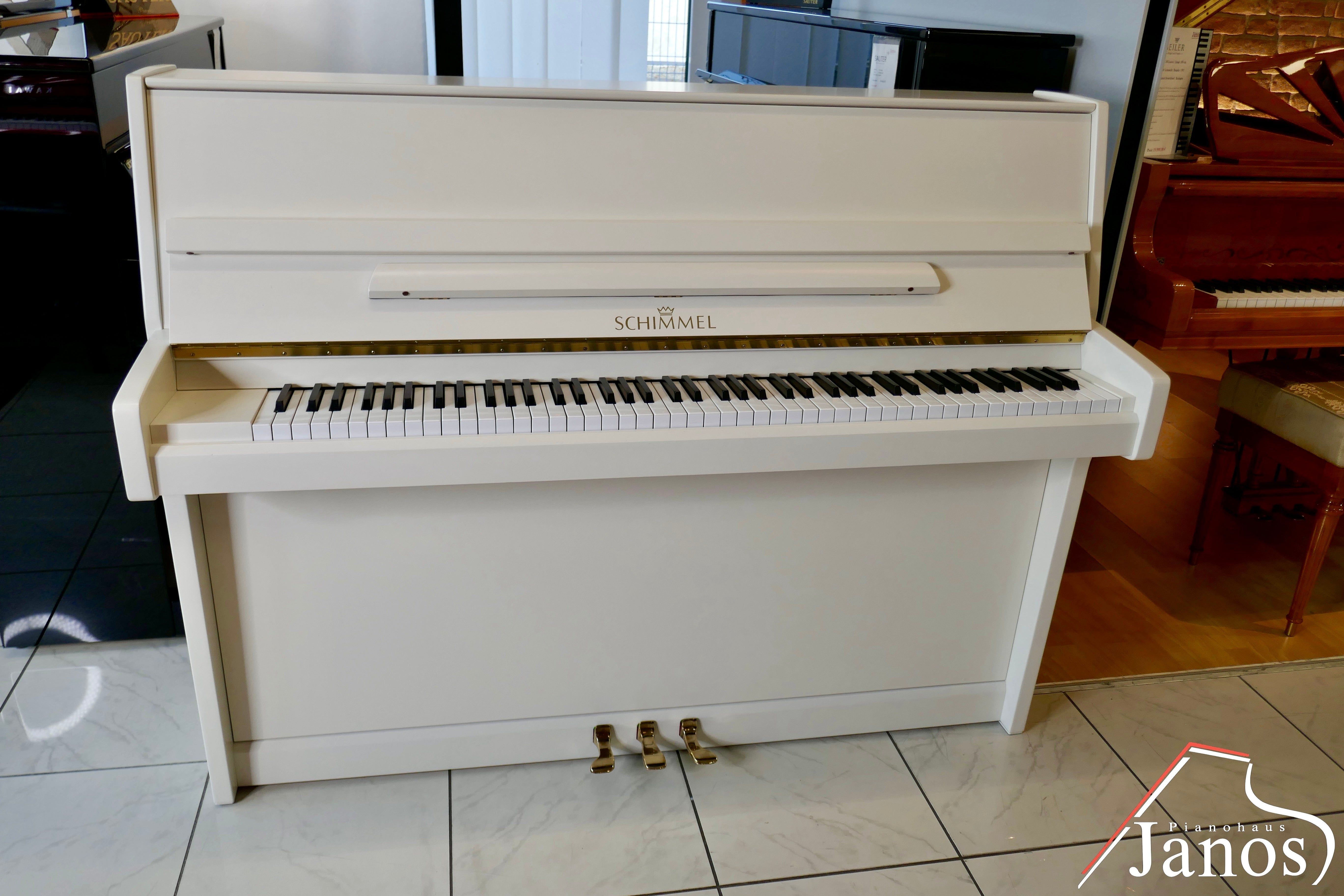 Klavier Schimmel 113 - Weiss Matt