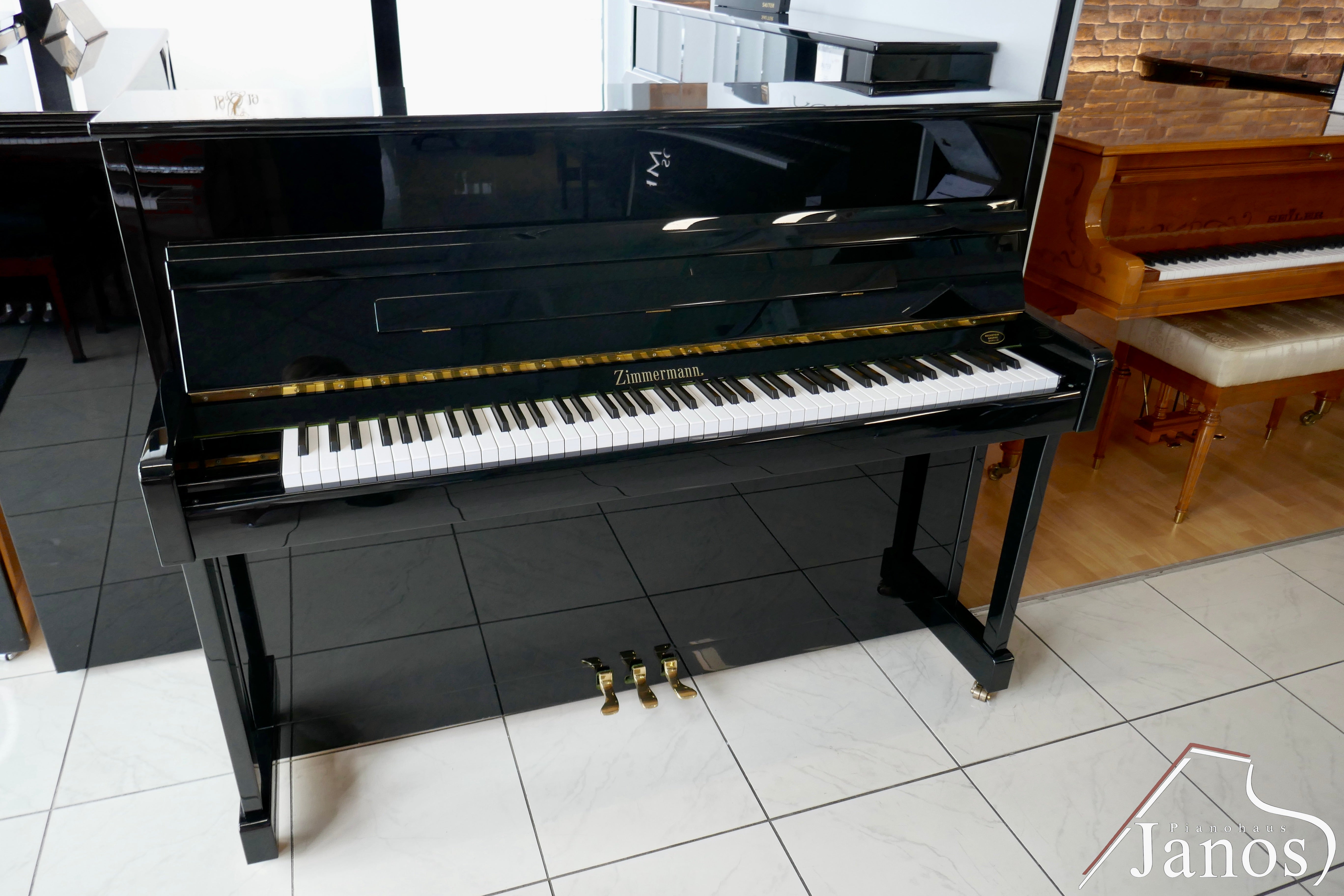 Klavier Zimmermann 120 Konsole - Schwarz Hochglanz