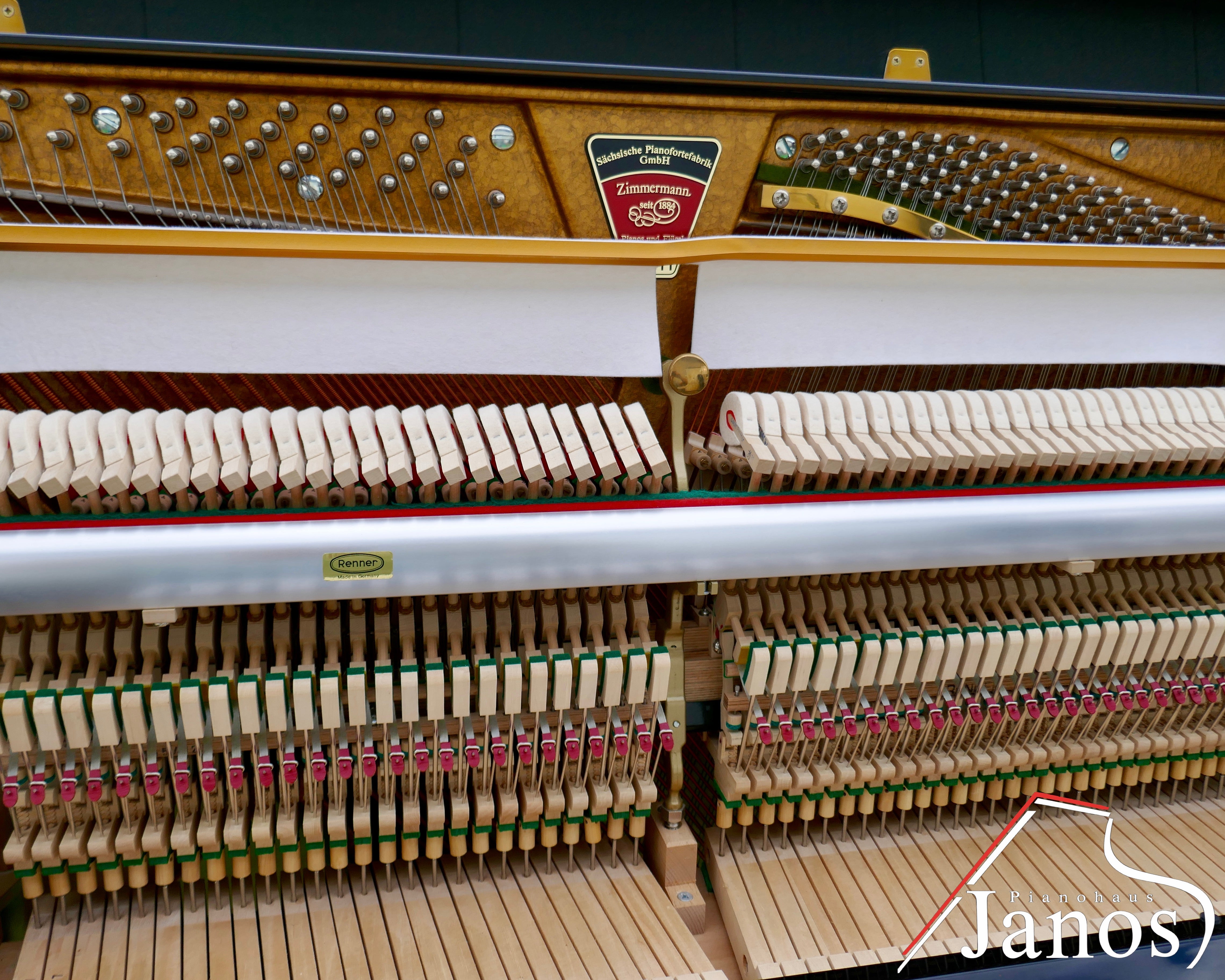 Klavier Zimmermann 125 Konsole Silent - Schwarz Hochglanz