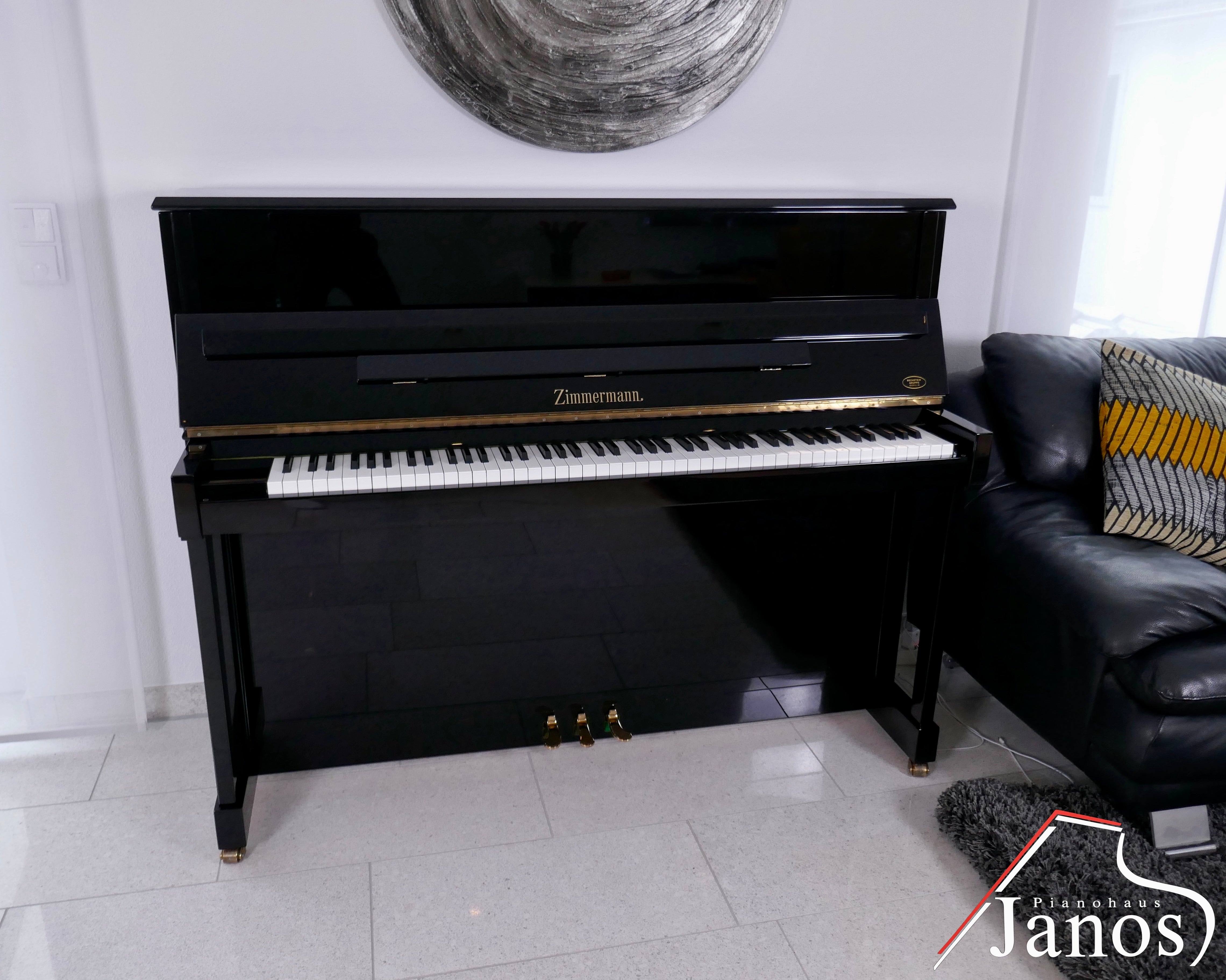 Klavier Zimmermann 116 Konsole - Schwarz Hochglanz