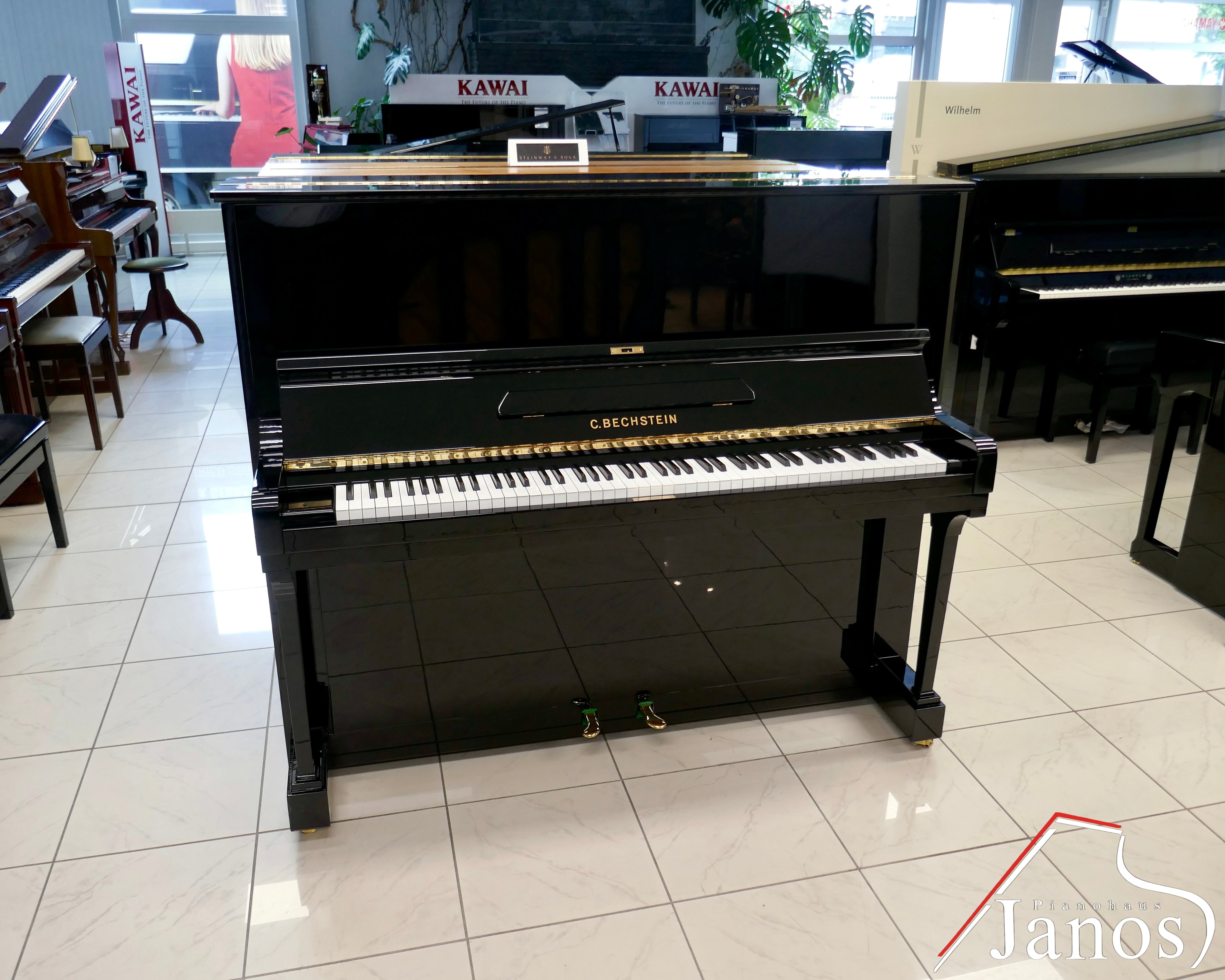 Klavier C. Bechstein Concert 8 - Schwarz Hochglanz