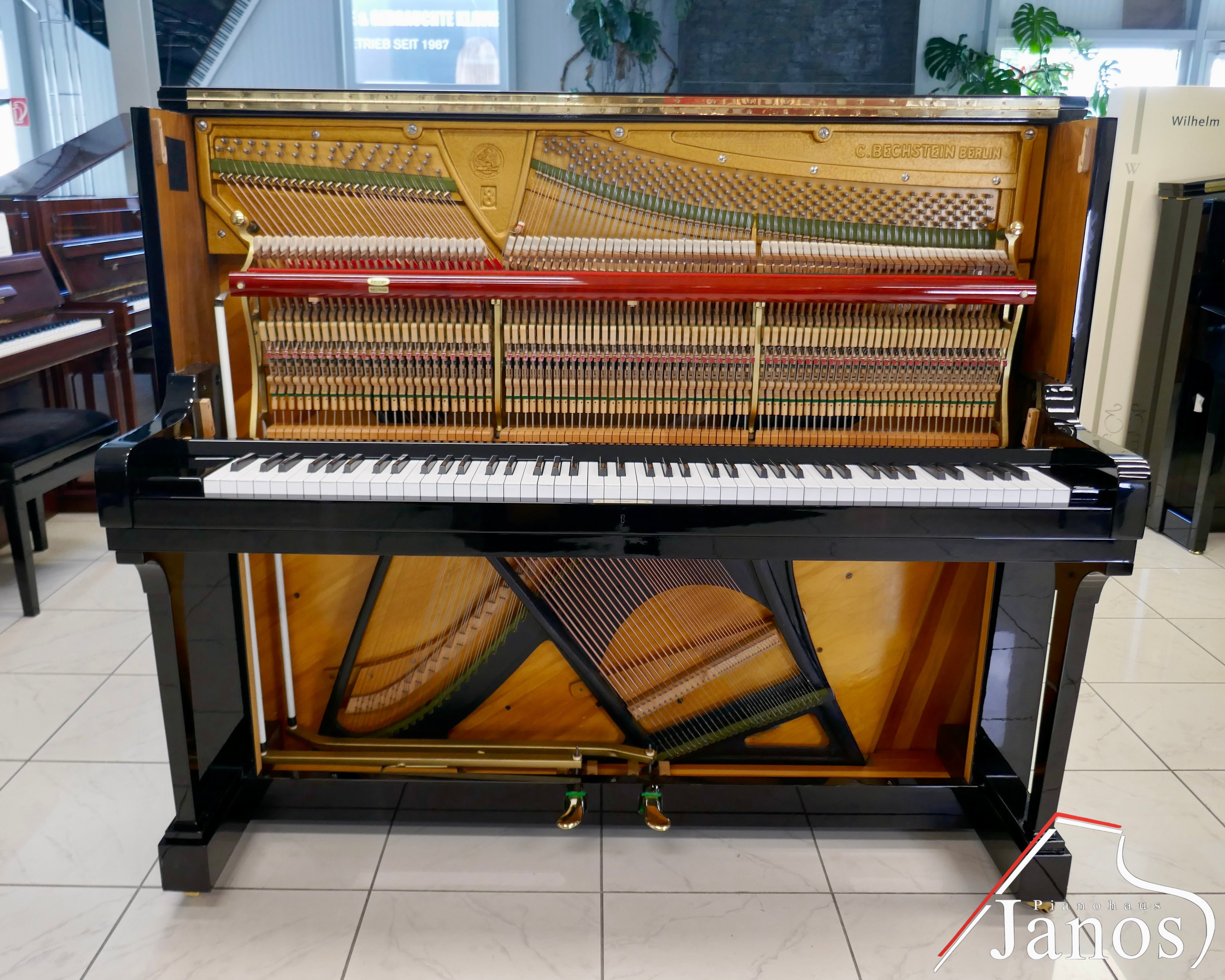 Klavier C. Bechstein Concert 8 - Schwarz Hochglanz