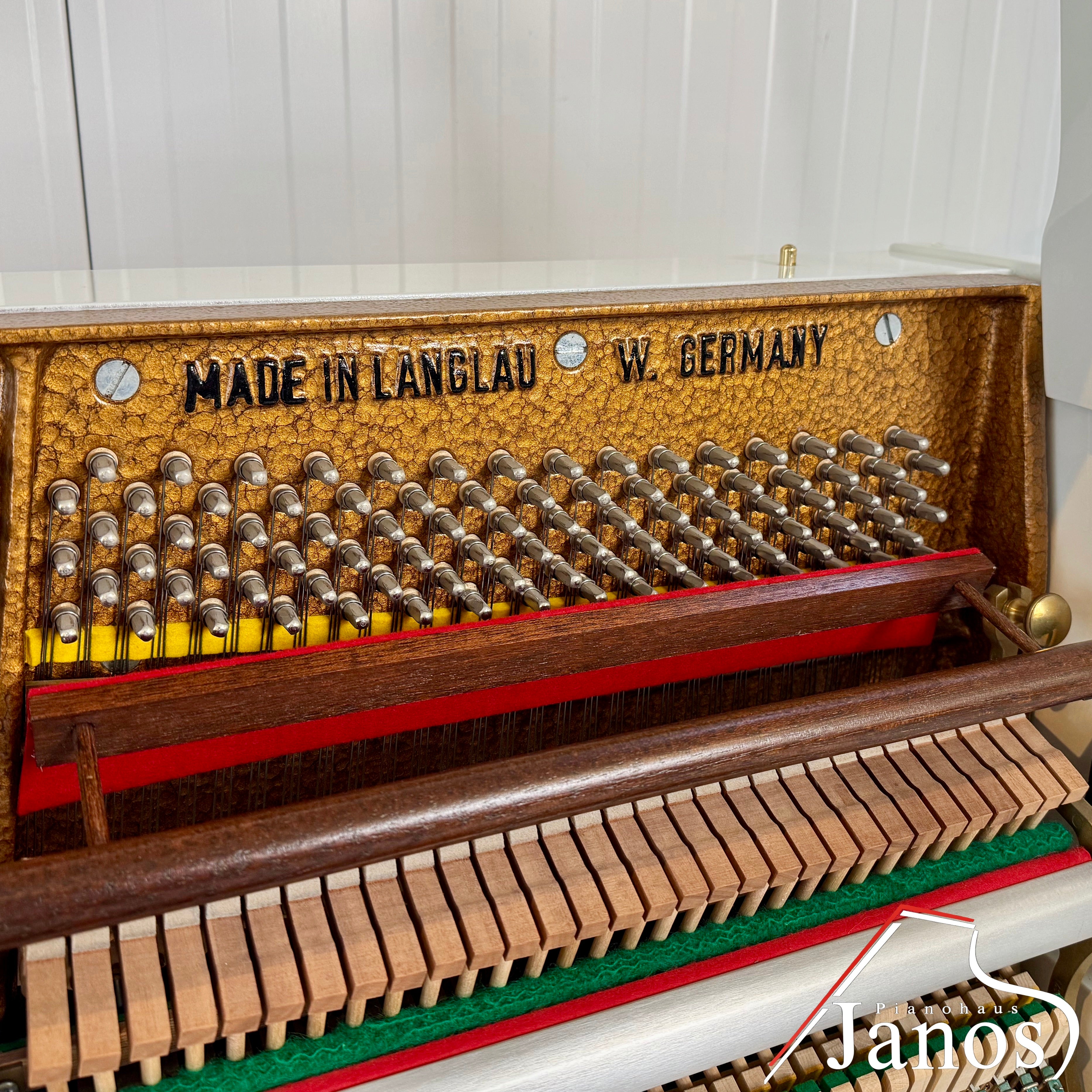 Klavier Feurich 115 Konsole - Weiß Hochglanz