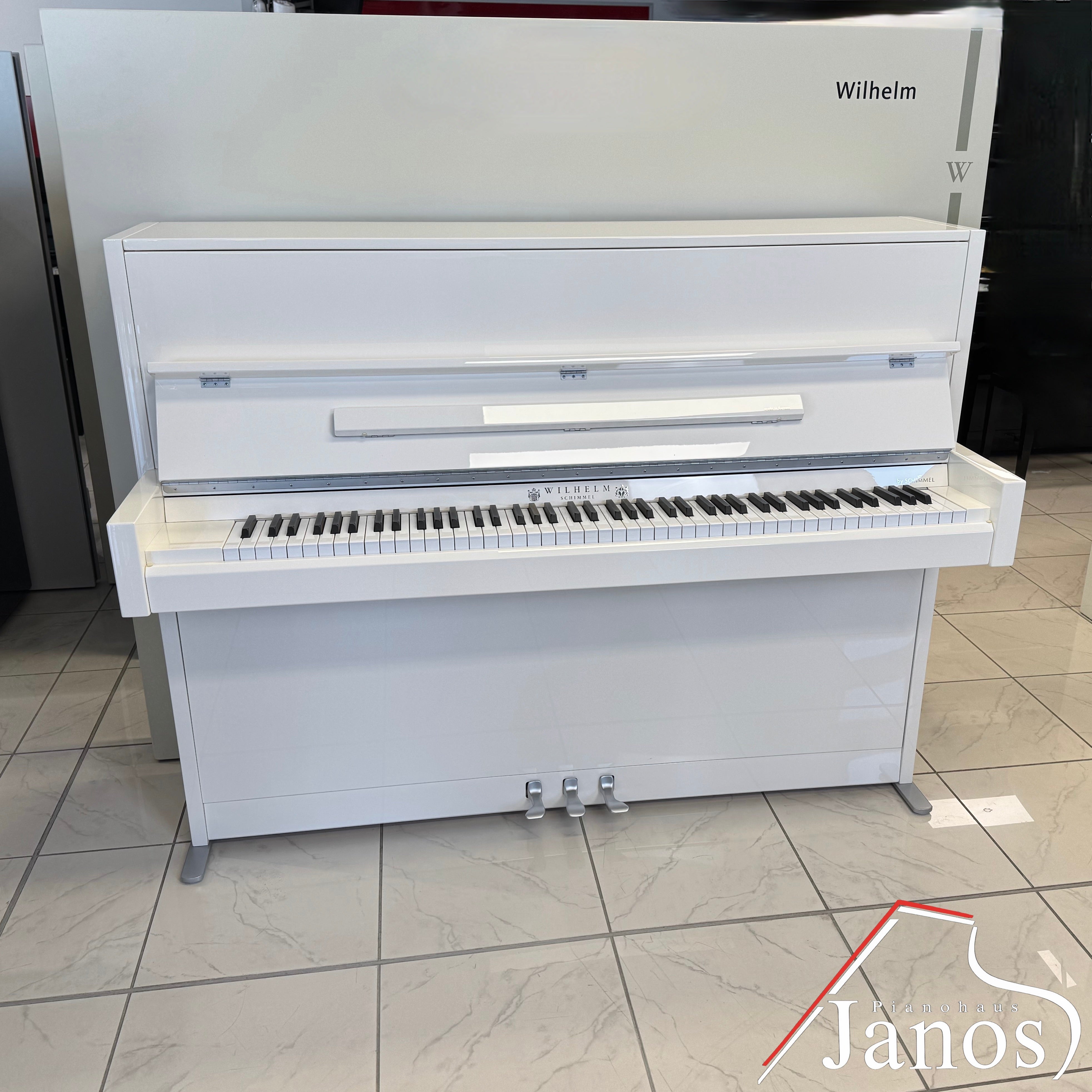Klavier W. Schimmel - 114 Modern - Weiß Hochglanz