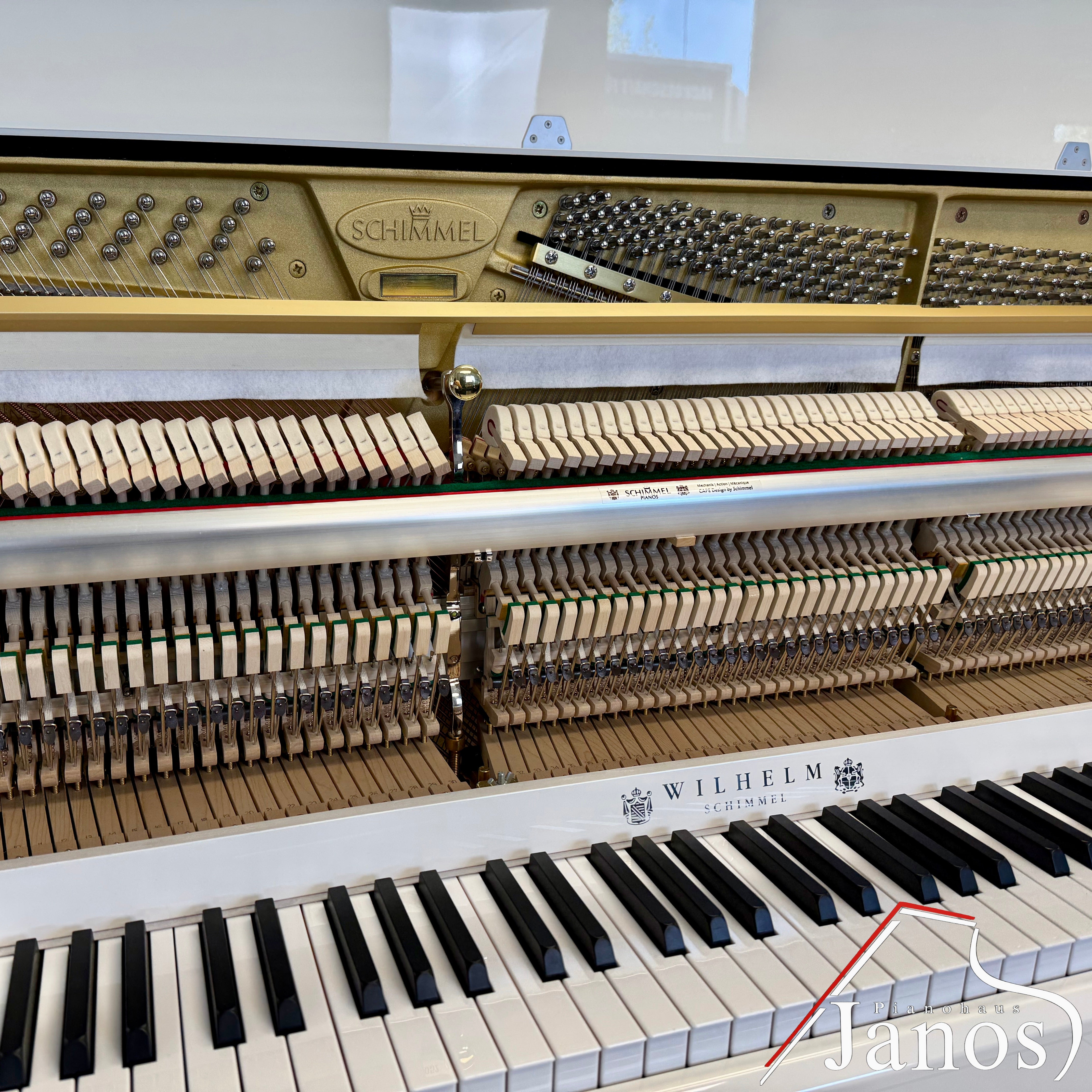 Klavier W. Schimmel - 114 Modern - Weiß Hochglanz