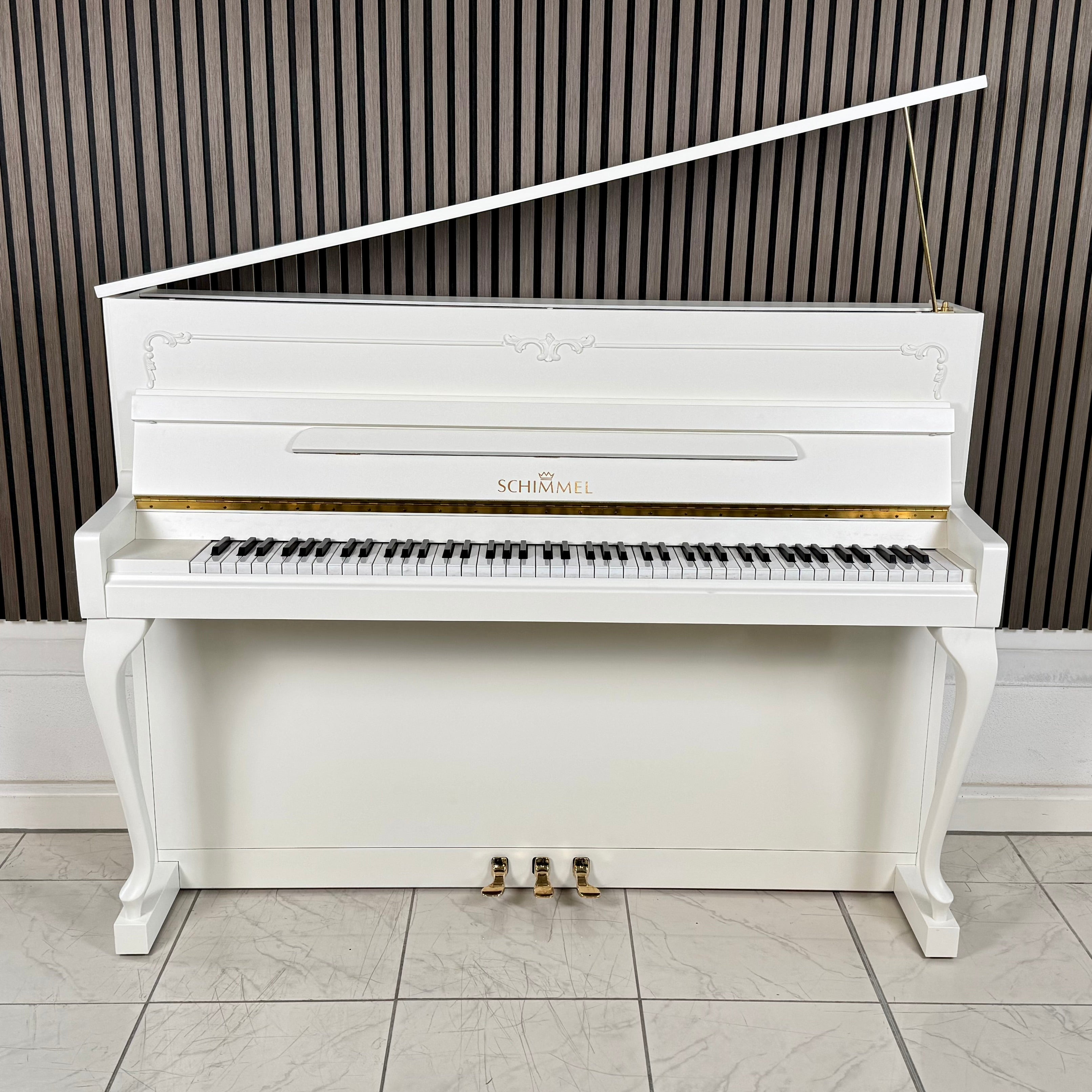 Klavier Schimmel 112 Chippendale - Weiß Matt