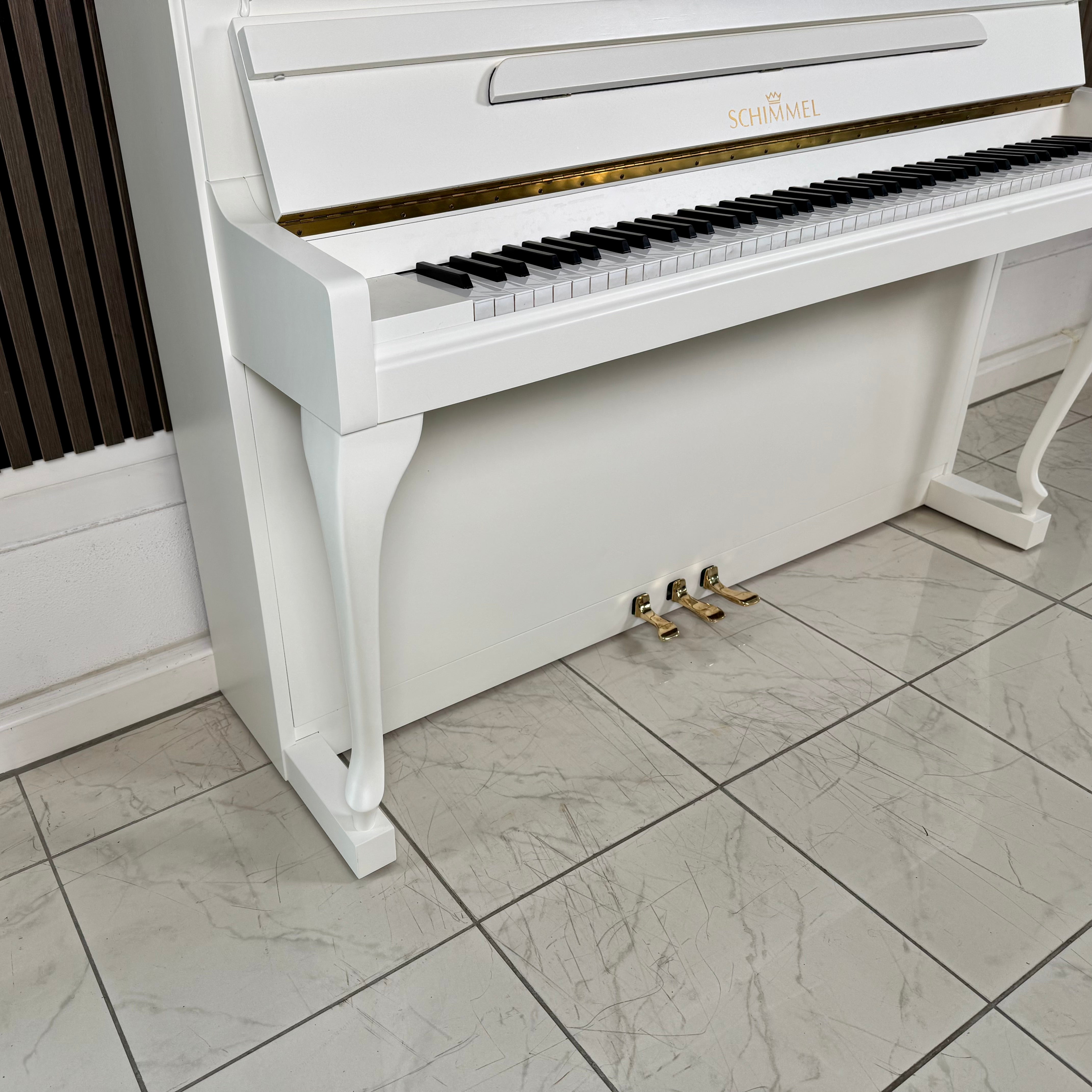 Klavier Schimmel 112 Chippendale - Weiß Matt