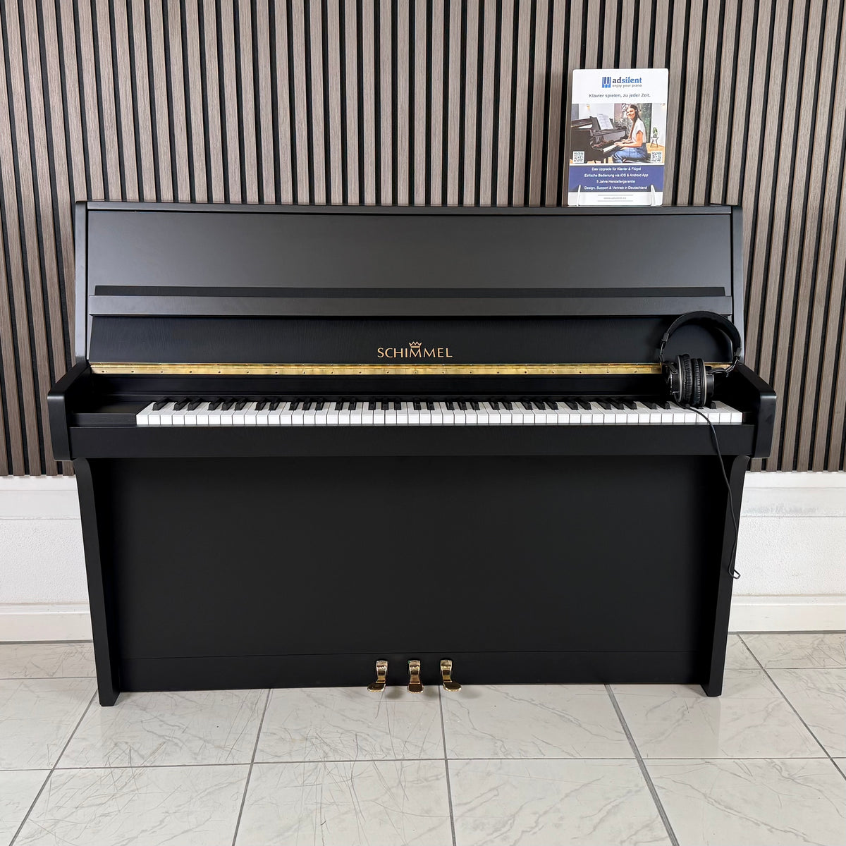 Klavier Schimmel 112 - adsilent - Schwarz Matt