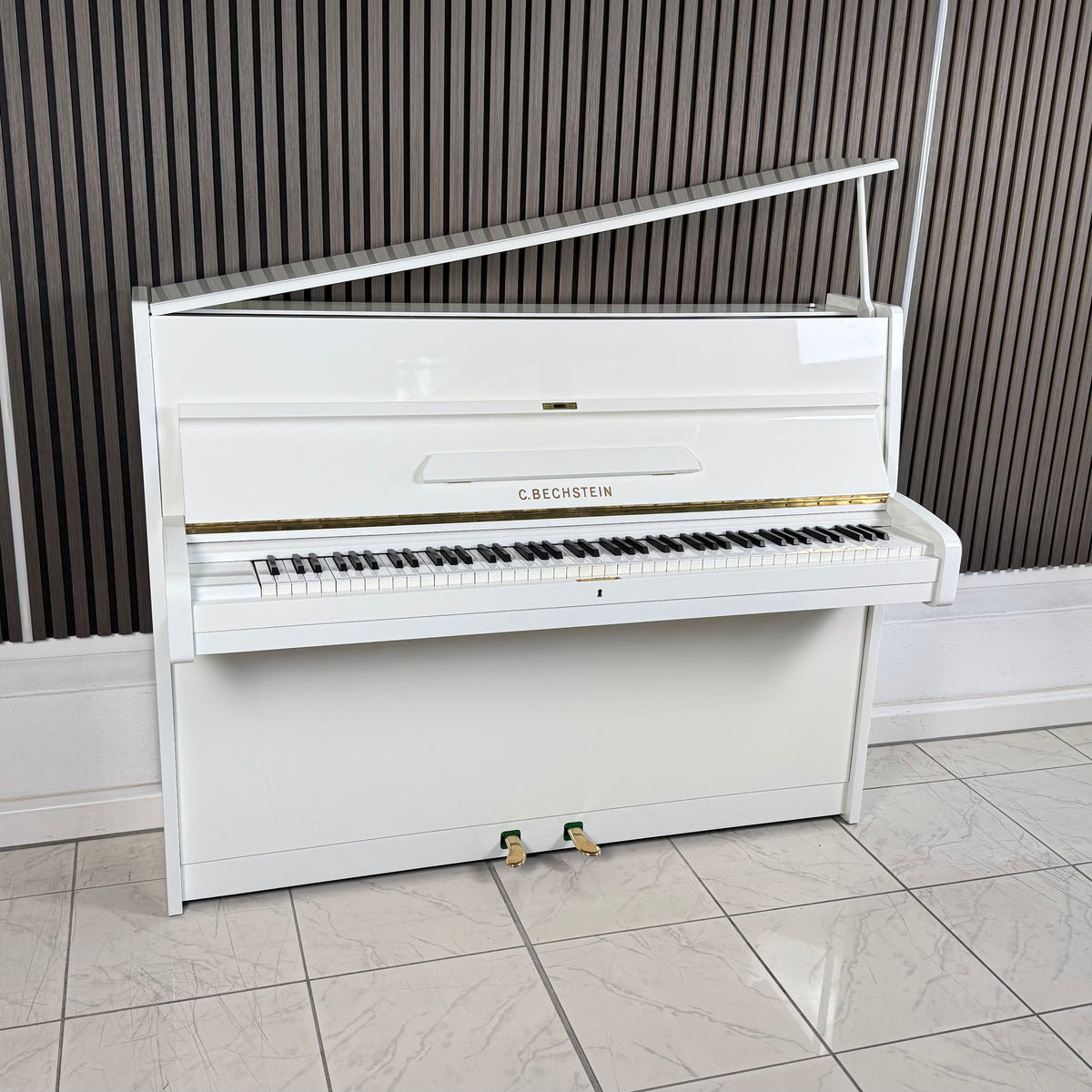 Klavier C. Bechstein 12 N  - Weiß Hochglanz