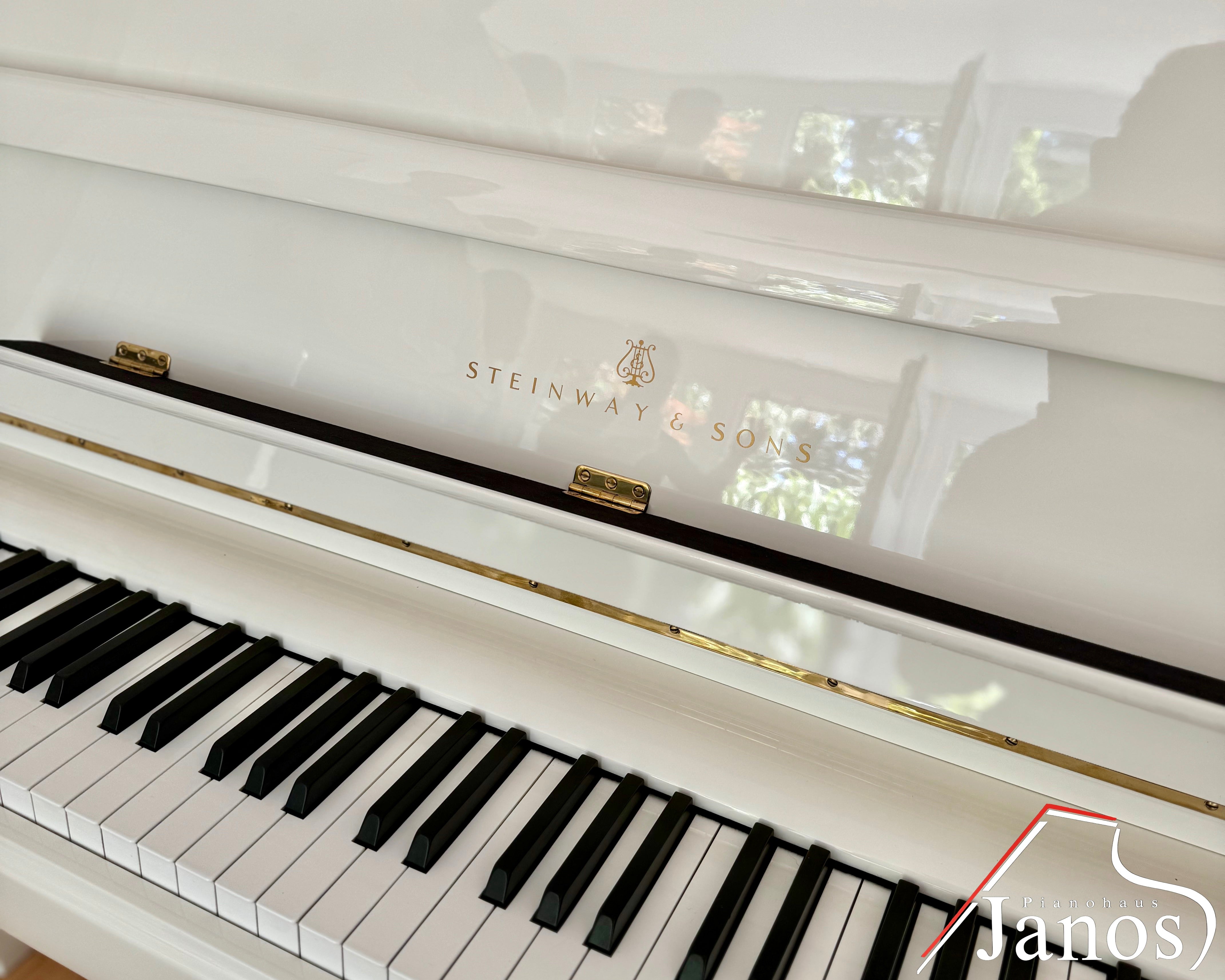 Klavier Steinway & Sons Z-114 - Weiß Hochglanz
