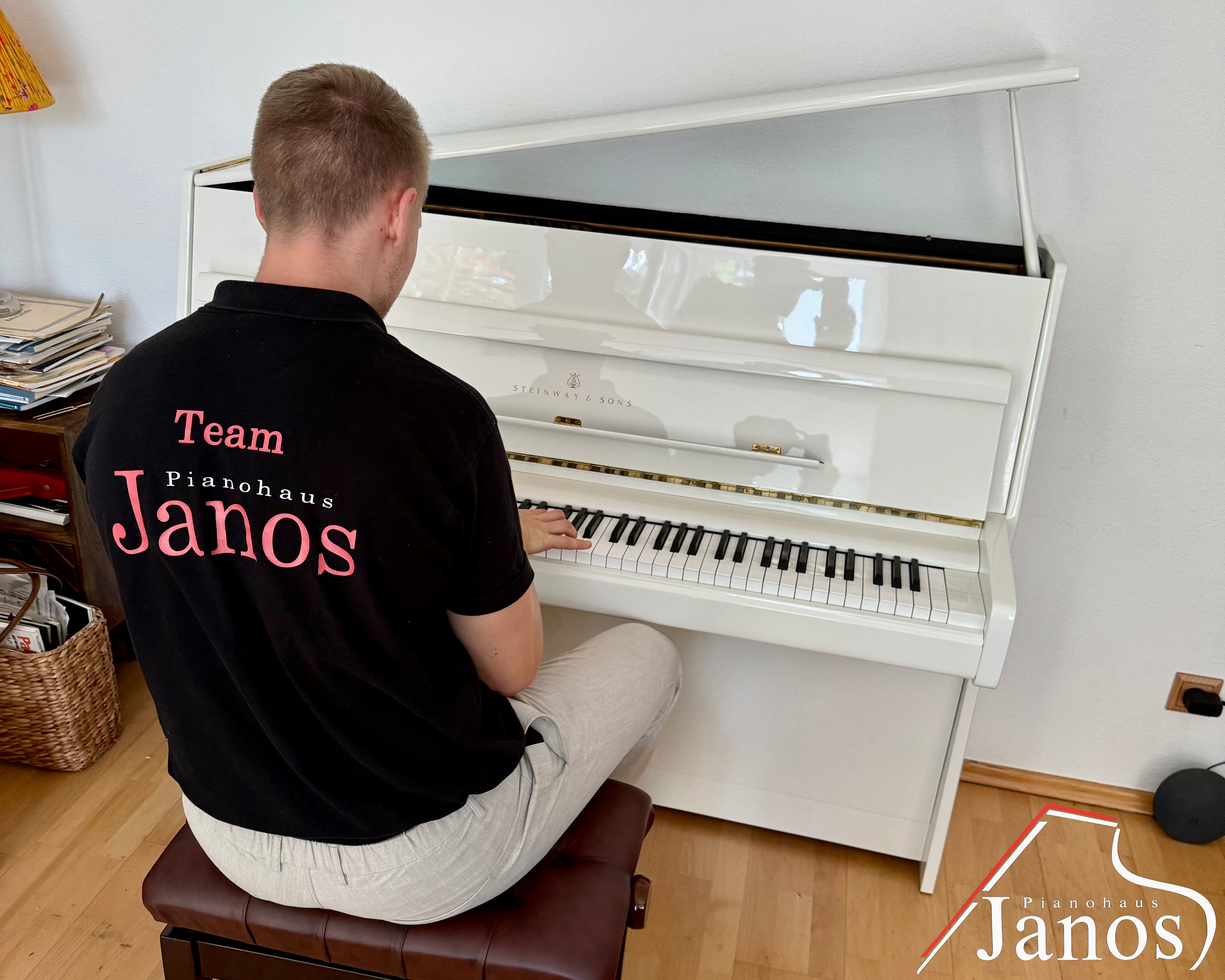 Klavier Steinway & Sons Z-114 - Weiß Hochglanz