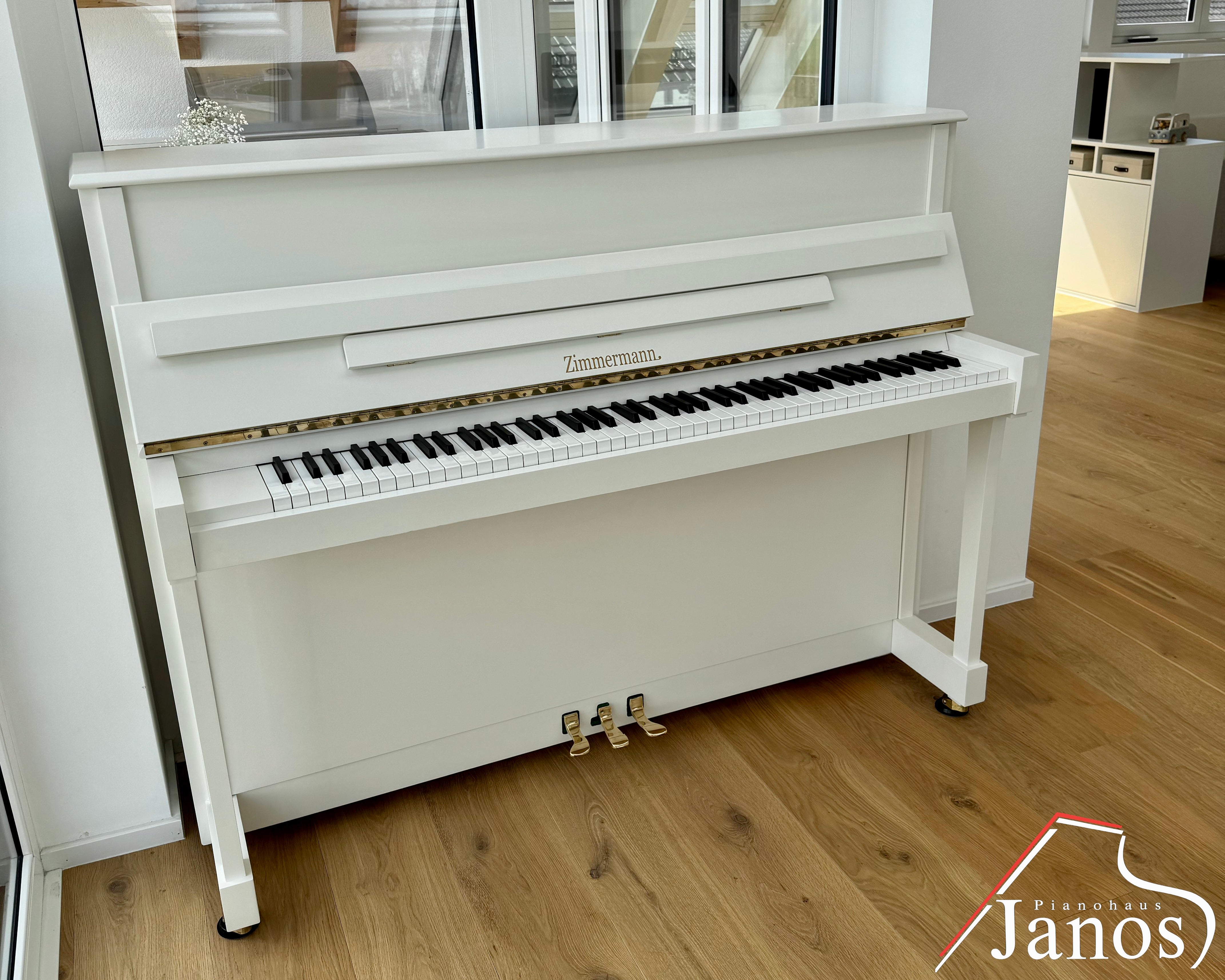 Klavier Zimmermann 118 Konsole - Weiß Matt