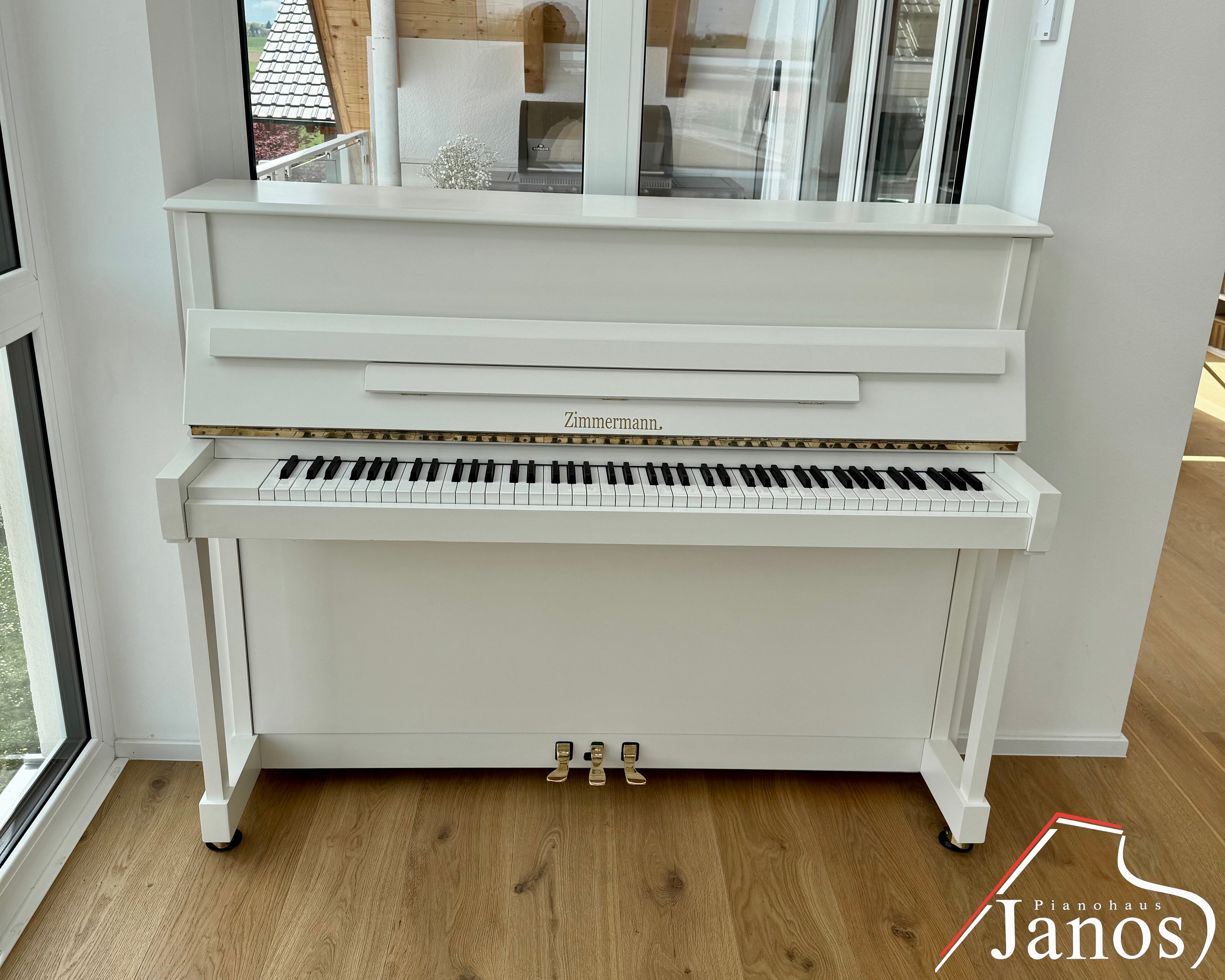 Klavier Zimmermann 118 Konsole - Weiß Matt