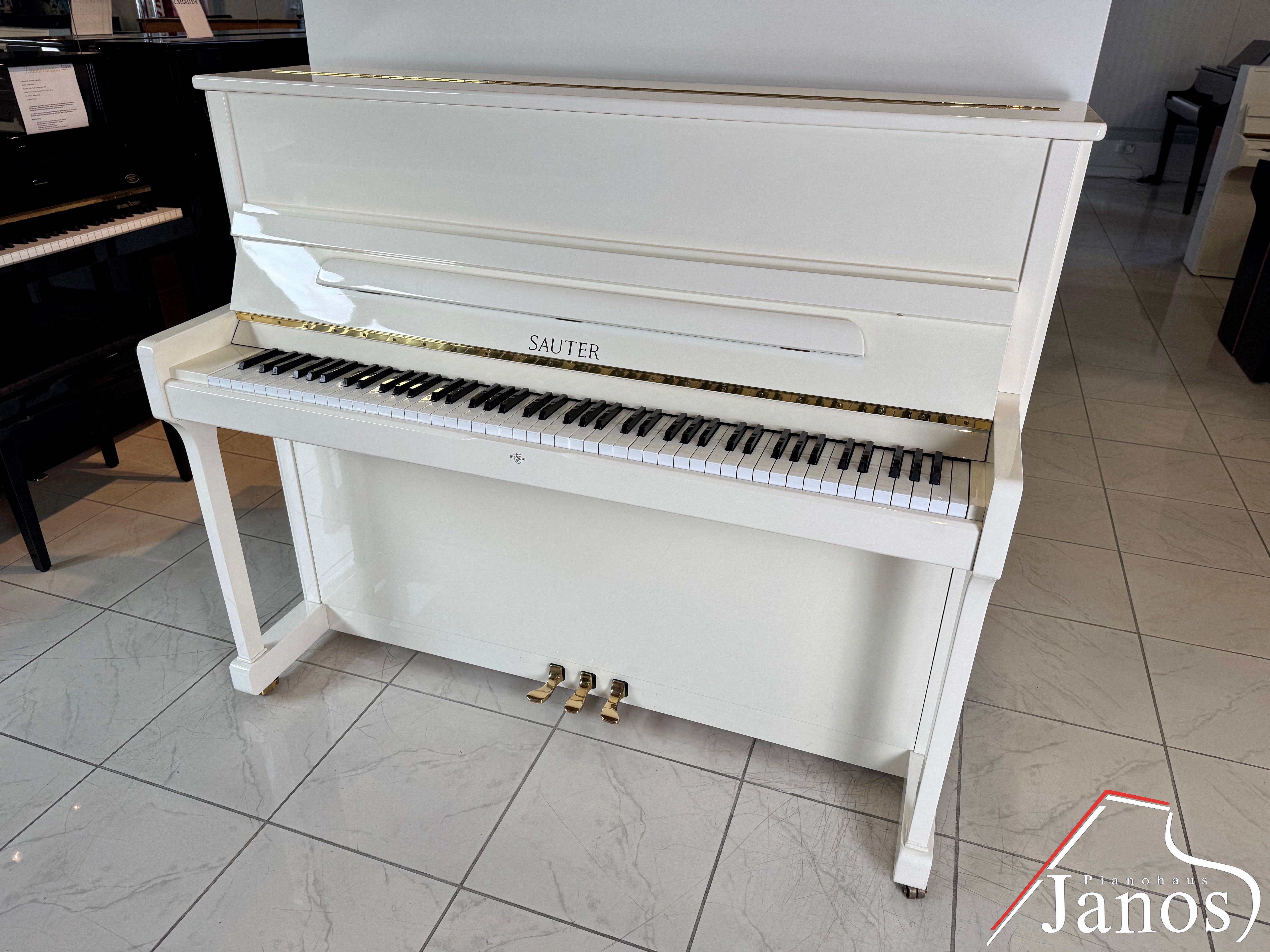 Klavier Sauter – Sondermodell - Creme Weiß Hochglanz