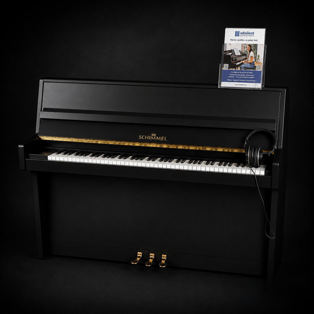 Klavier Schimmel 112 - adsilent - Schwarz Matt