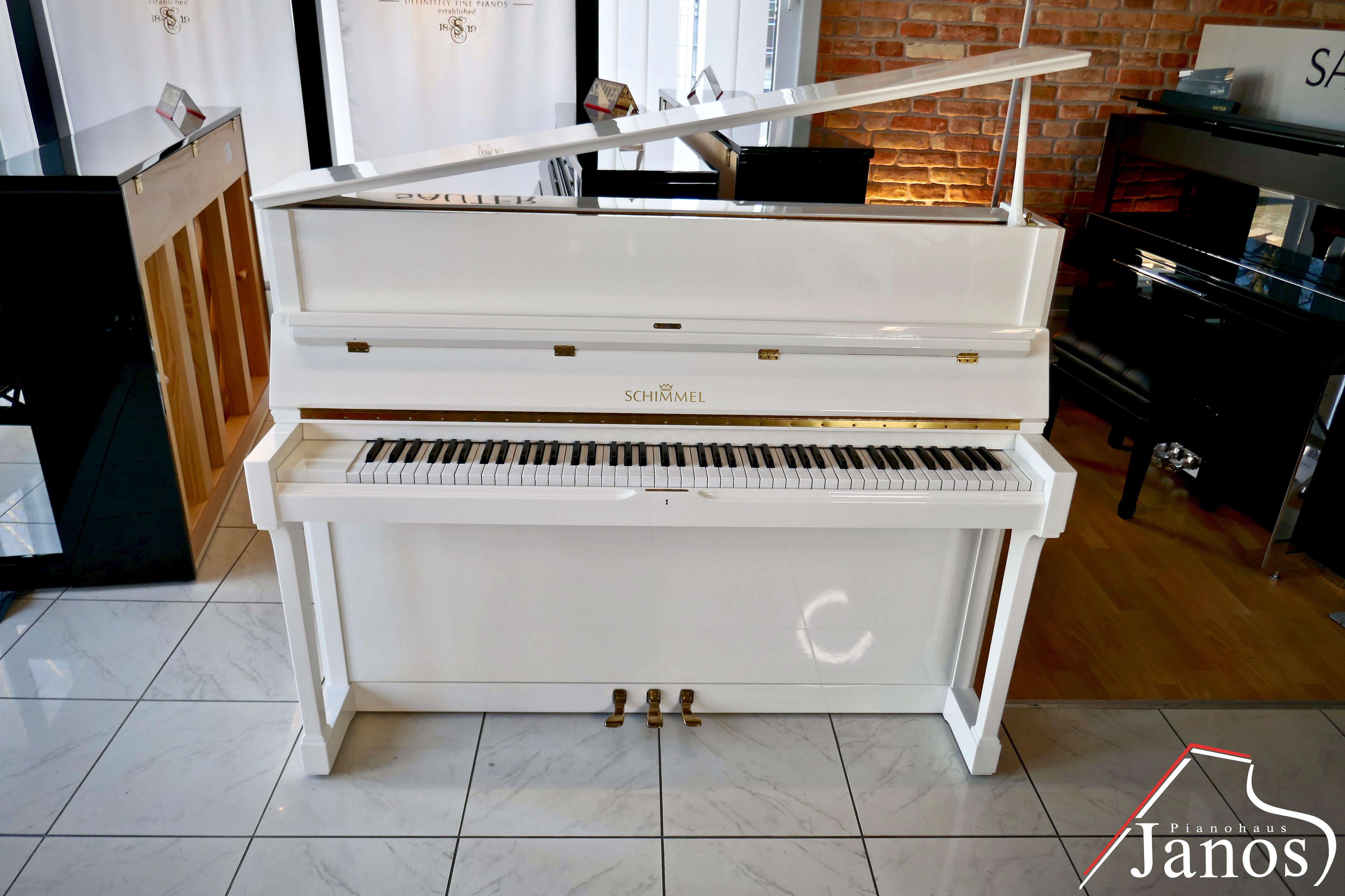 Klavier Schimmel 118 T - Weiß Hochglanz