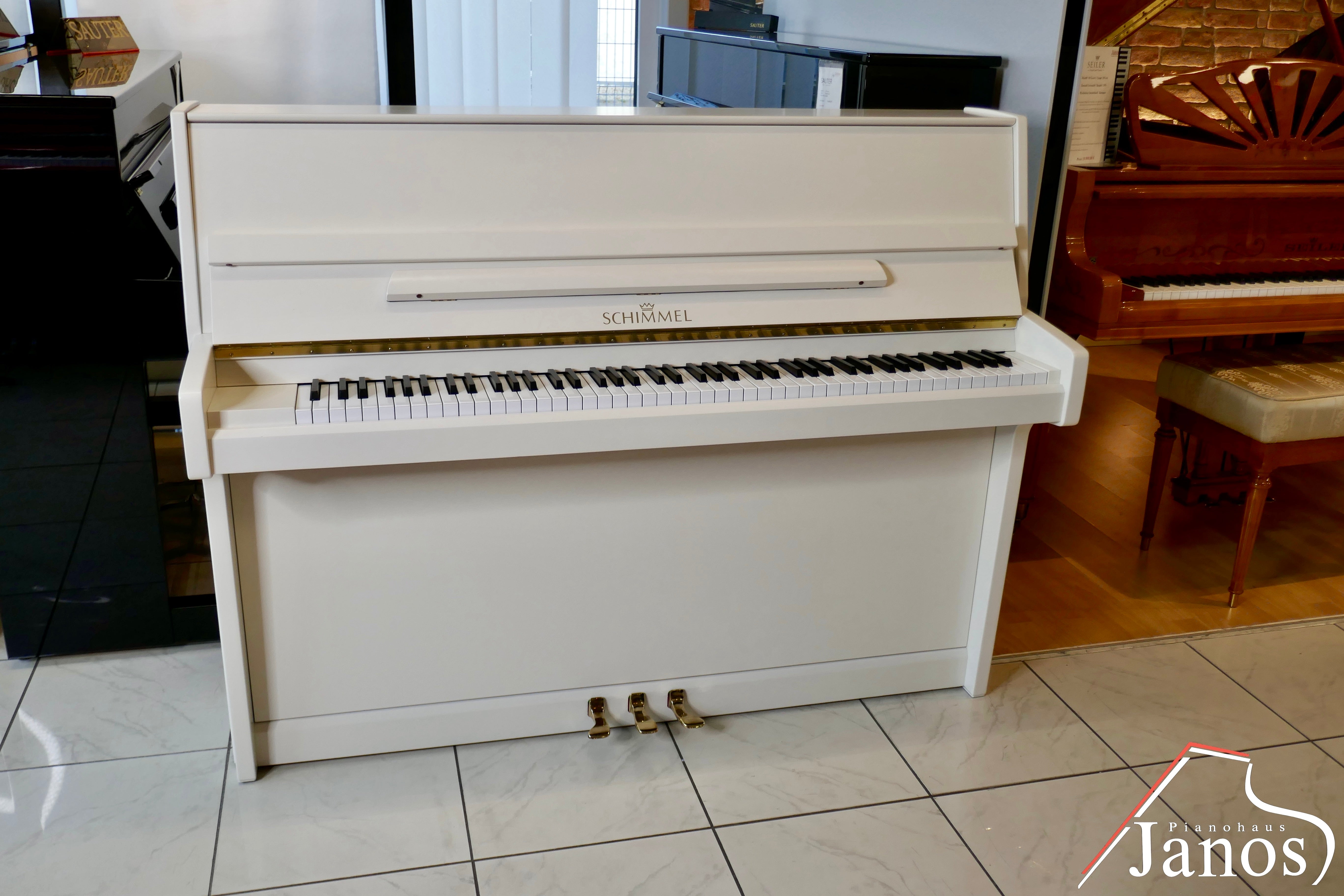 Klavier Schimmel 114 - Weiß Matt