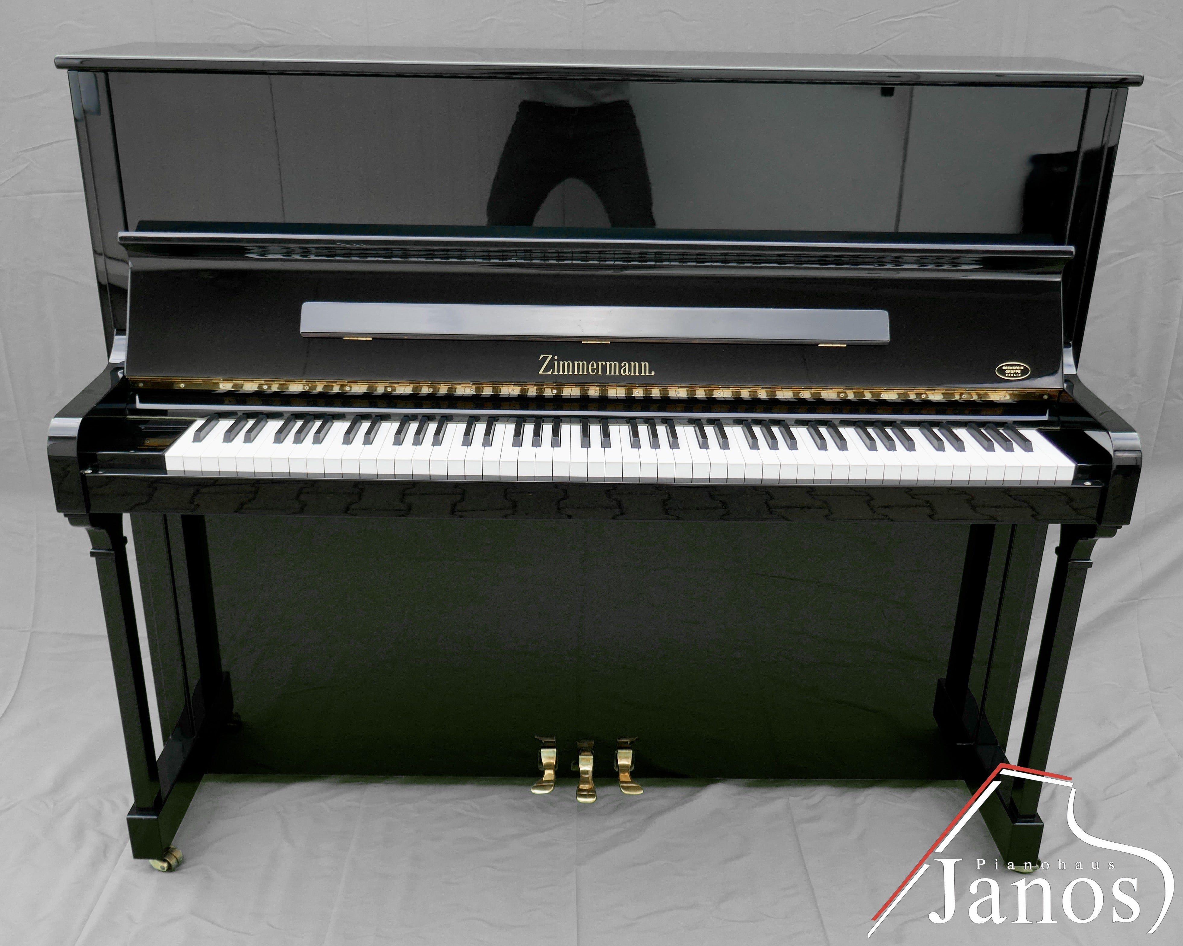 Klavier Zimmermann 125 Konsole Silent - Schwarz Hochglanz