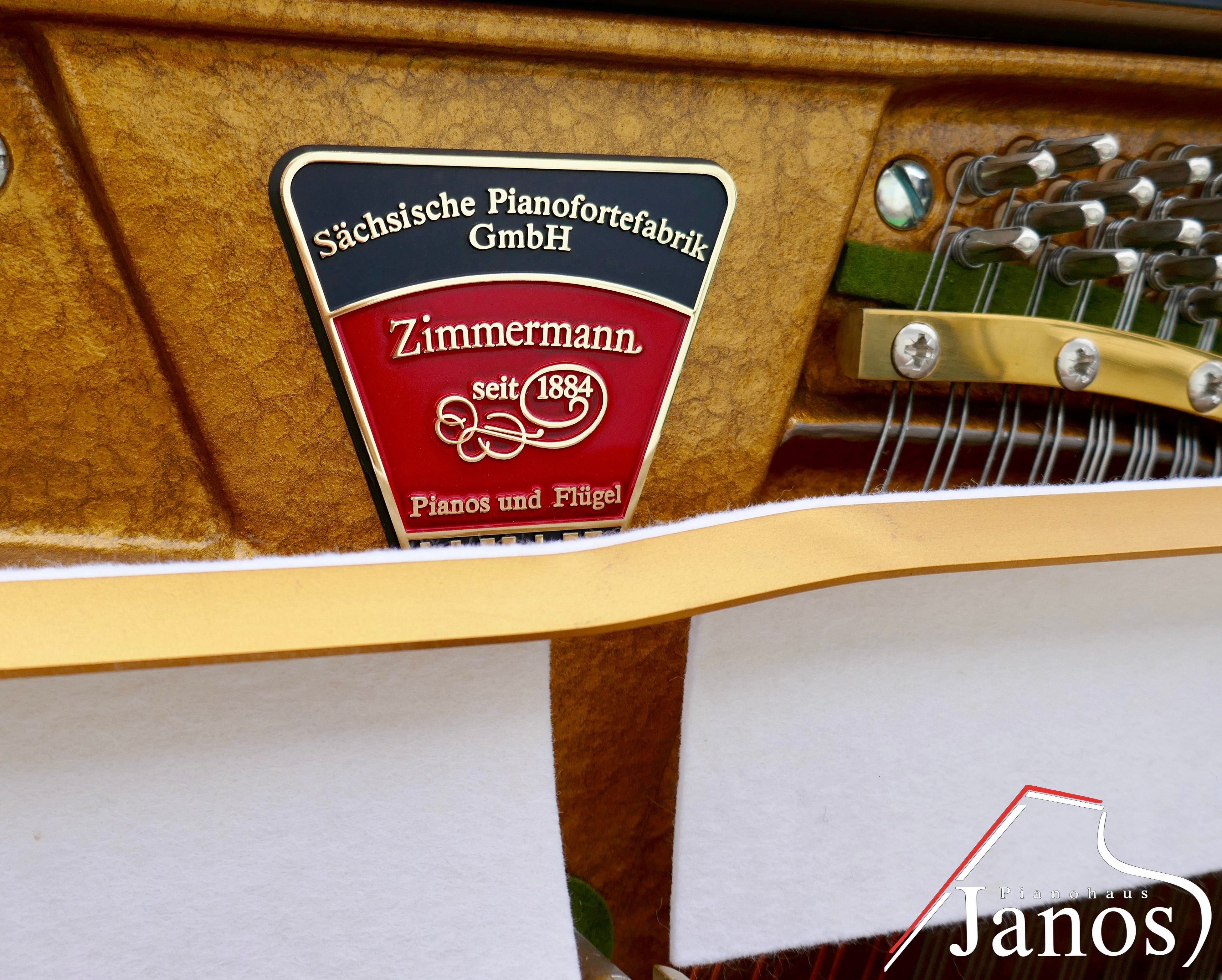 Klavier Zimmermann 125 Konsole Silent - Schwarz Hochglanz