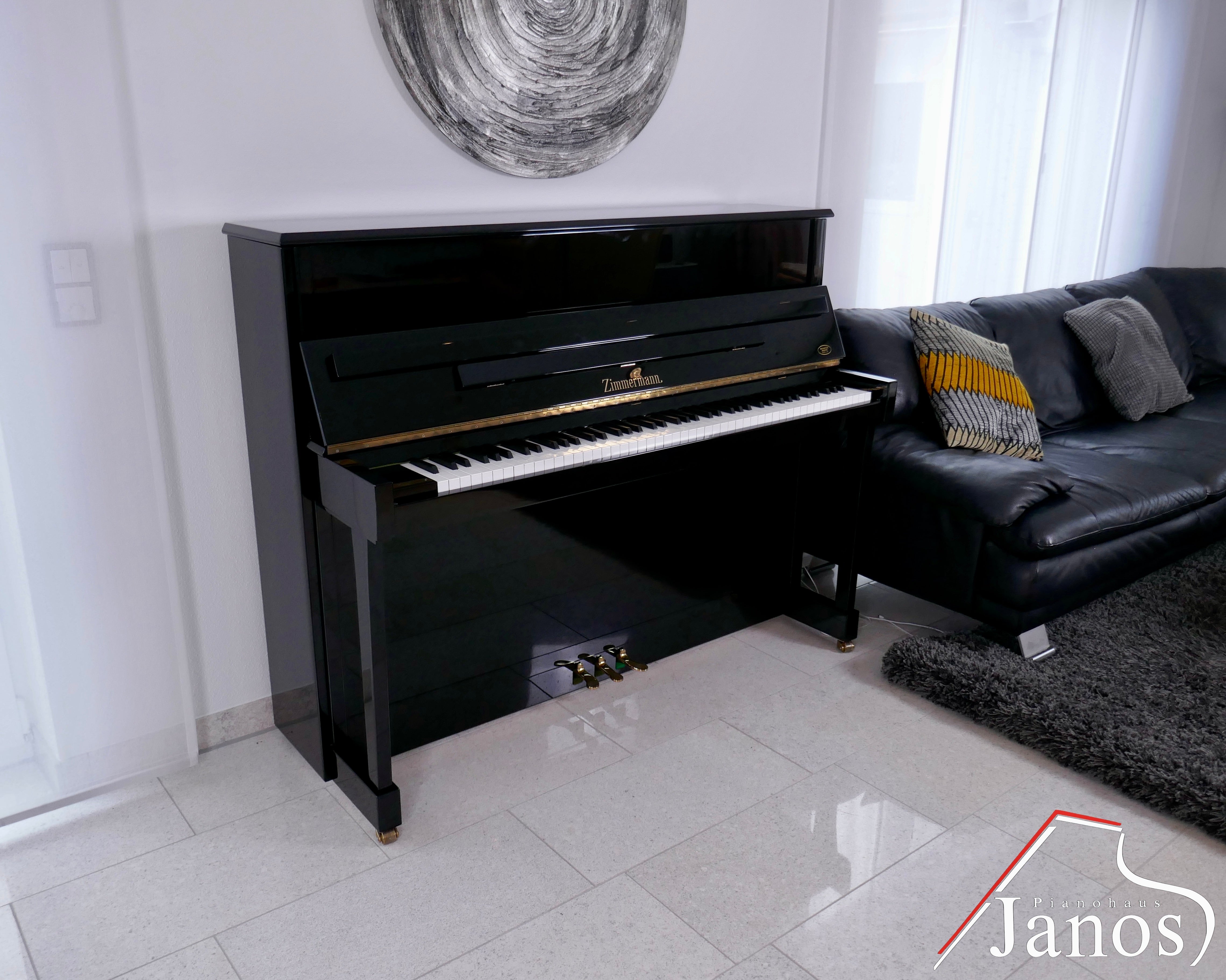 Klavier Zimmermann 118 Konsole - Schwarz Hochglanz
