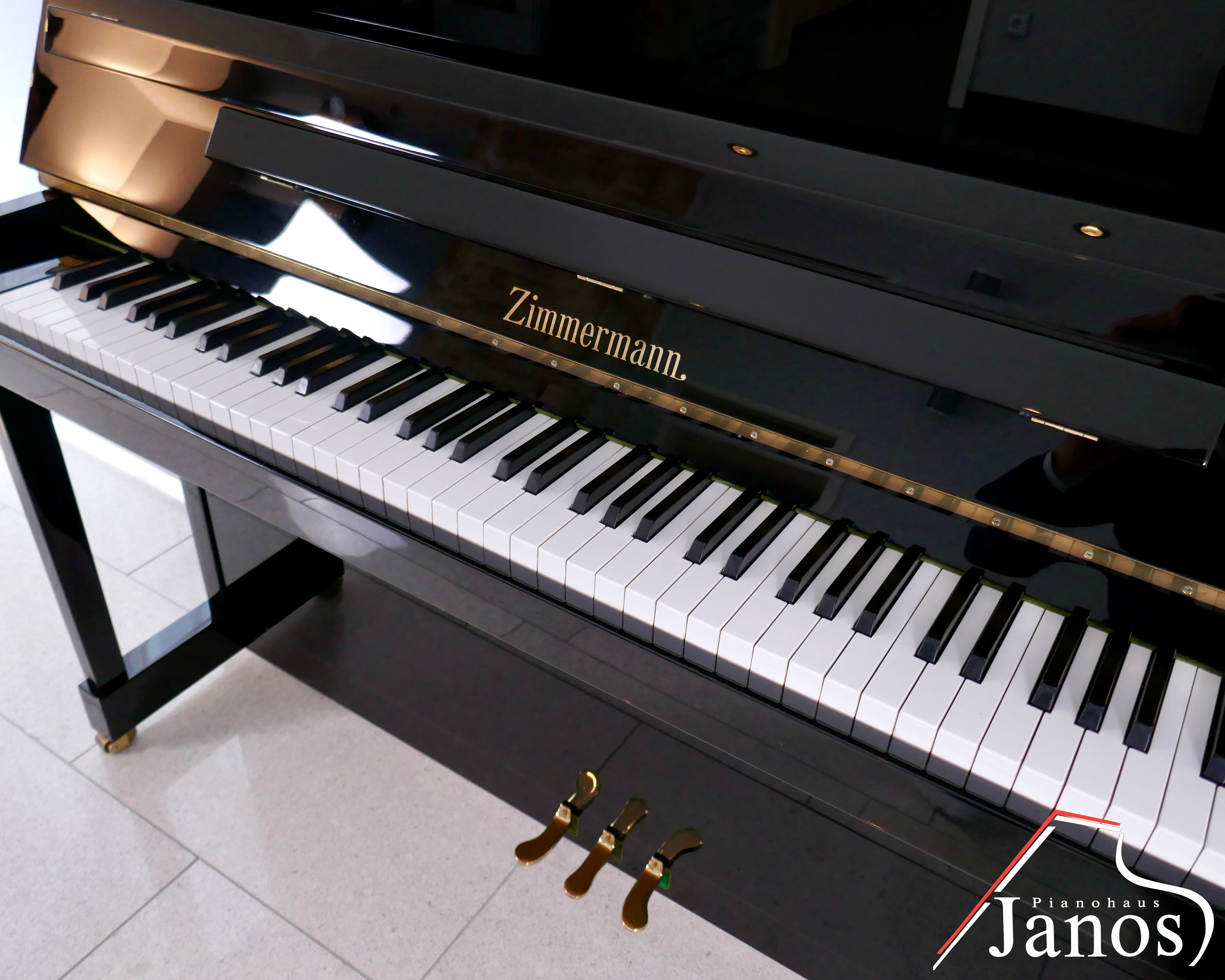 Klavier Zimmermann 118 Konsole - Schwarz Hochglanz