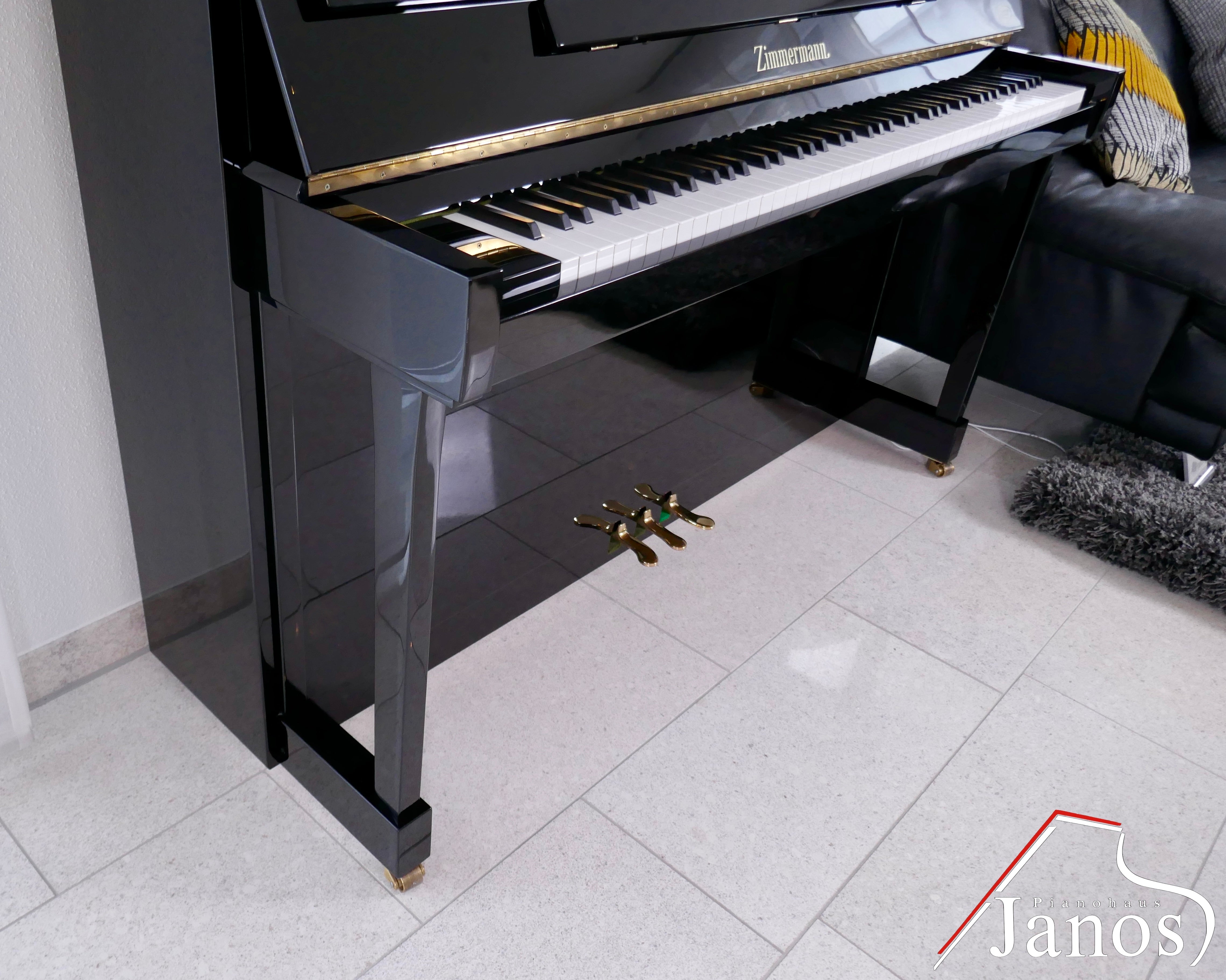 Klavier Zimmermann 118 Konsole - Schwarz Hochglanz