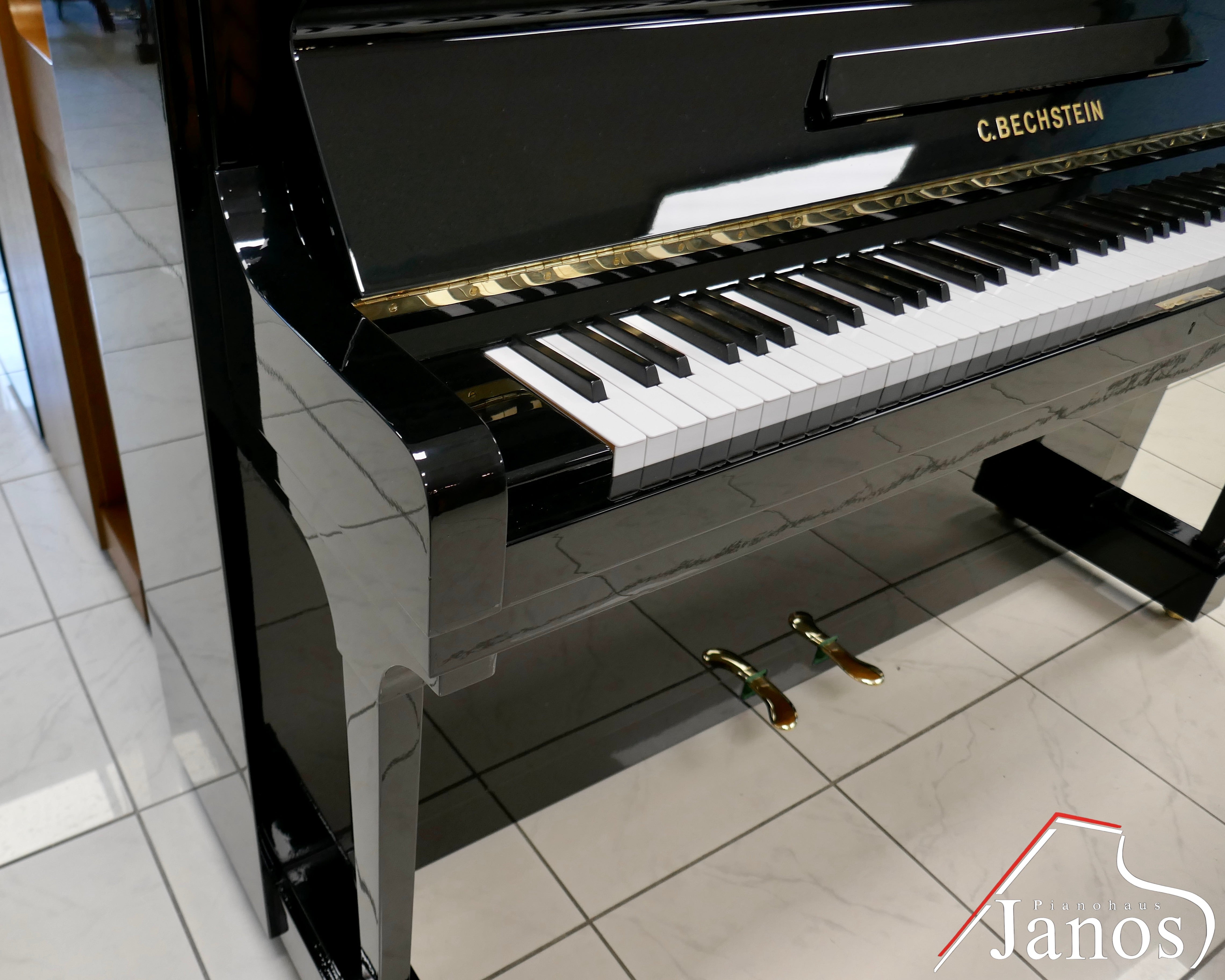 Klavier C. Bechstein Concert 8  - Schwarz Hochglanz
