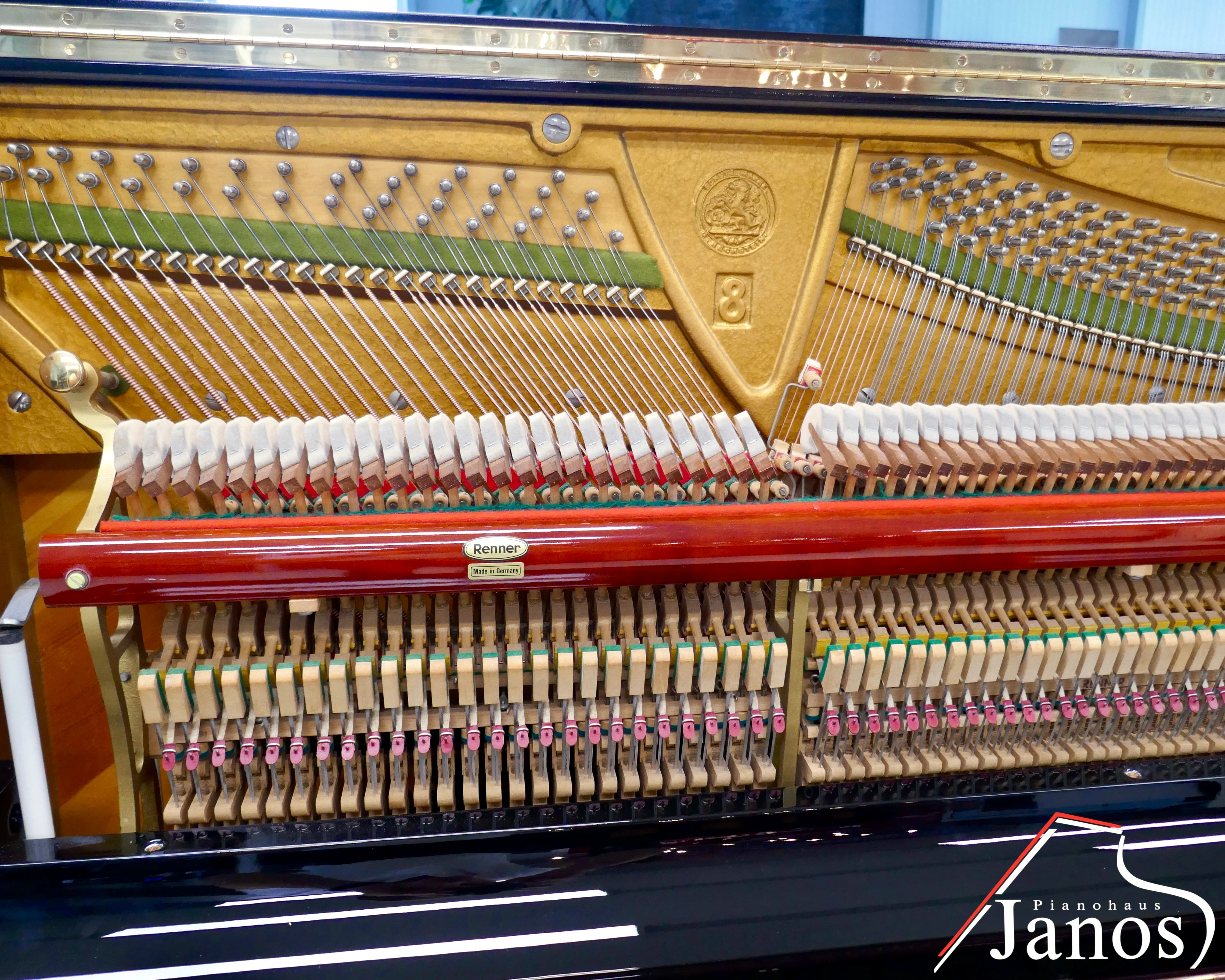 Klavier C. Bechstein Concert 8  - Schwarz Hochglanz