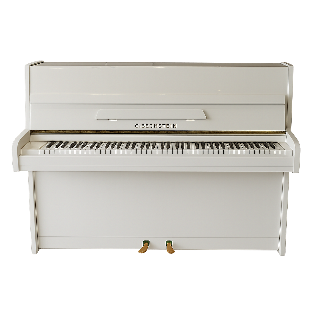 Klavier C. Bechstein 12 N  - Weiß Hochglanz